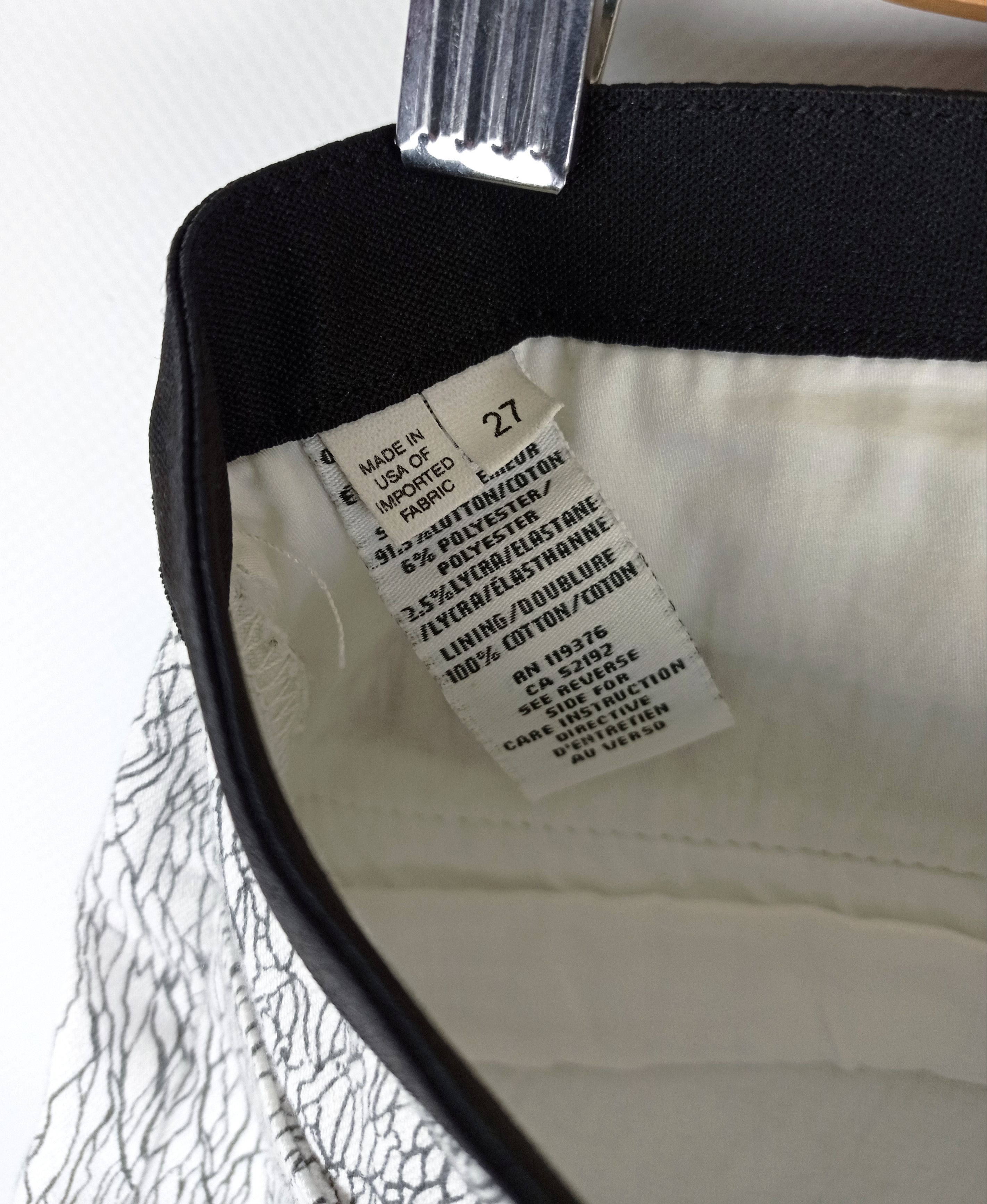 Vintage Helmut Lang Cracked Style Vintage Archive White Pants Size 27" / US 4 / IT 40 - 4 Thumbnail