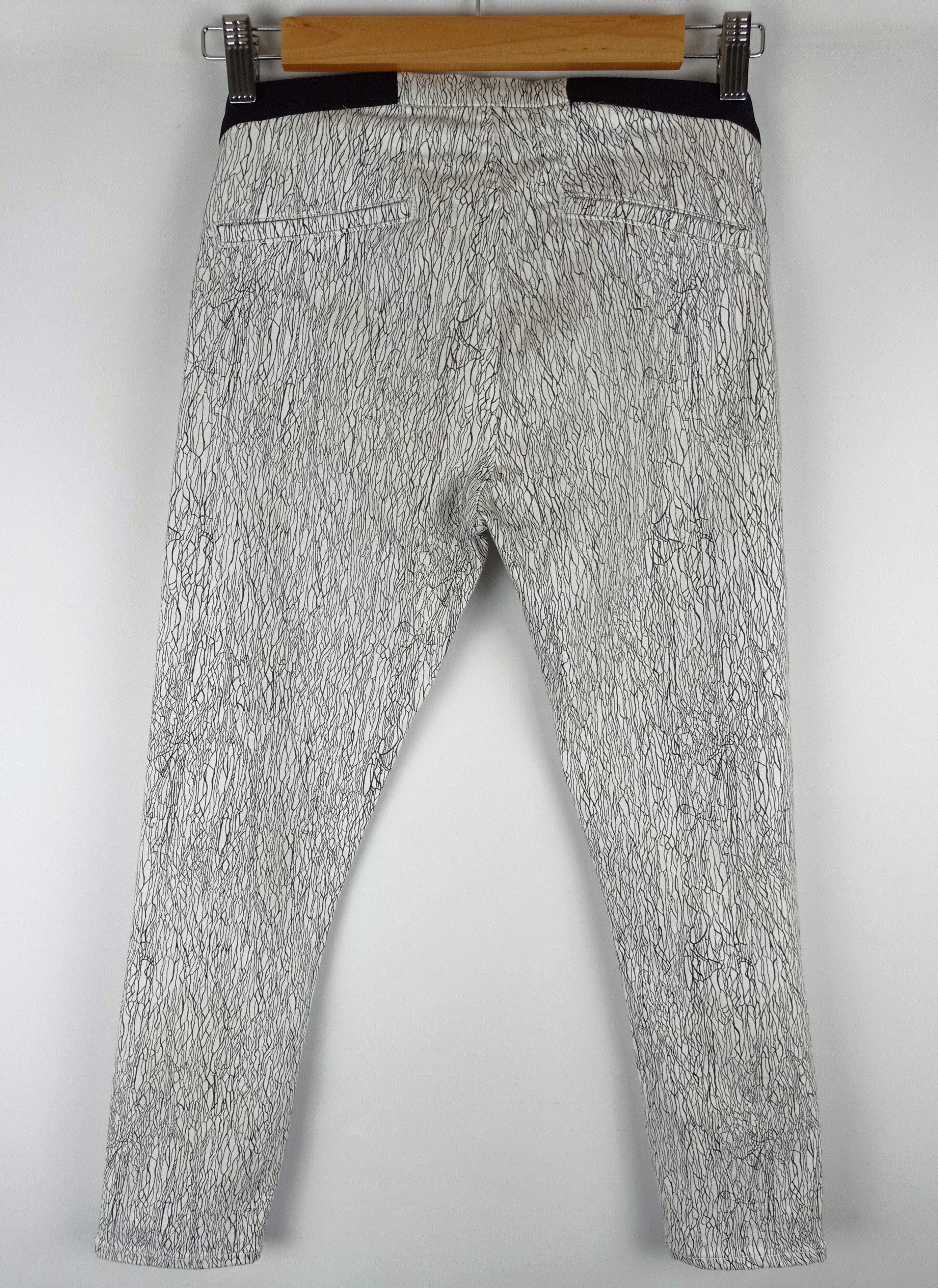 Vintage Helmut Lang Cracked Style Vintage Archive White Pants Size 27" / US 4 / IT 40 - 3 Thumbnail