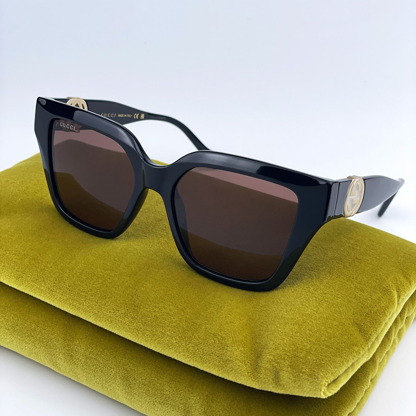 Gucci NEW Gucci GG1023S 005 Square Chain Women Sunglasses