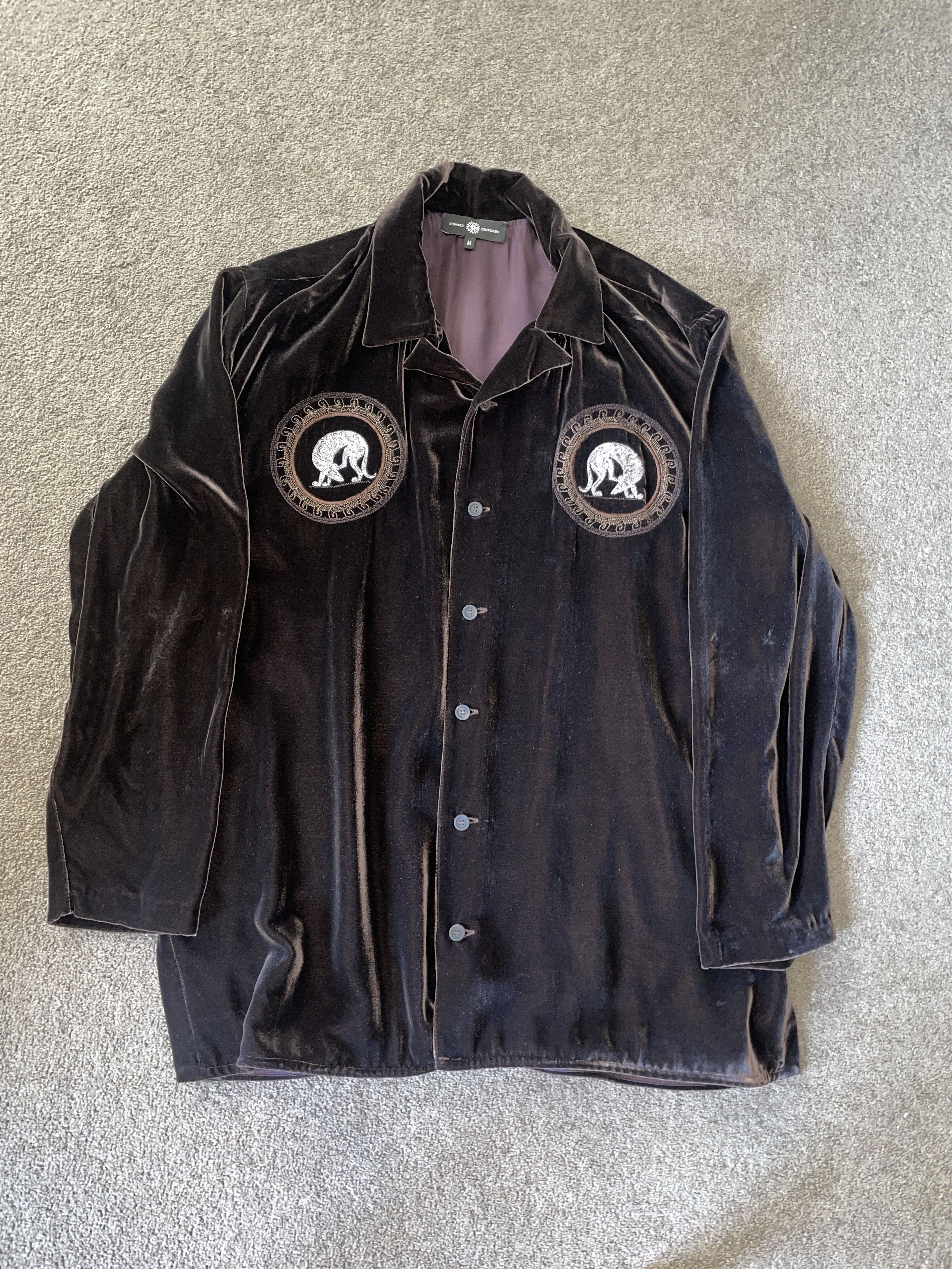 Other Embroidered Velvet Overshirt Size US M / EU 48-50 / 2 - 1 Thumbnail