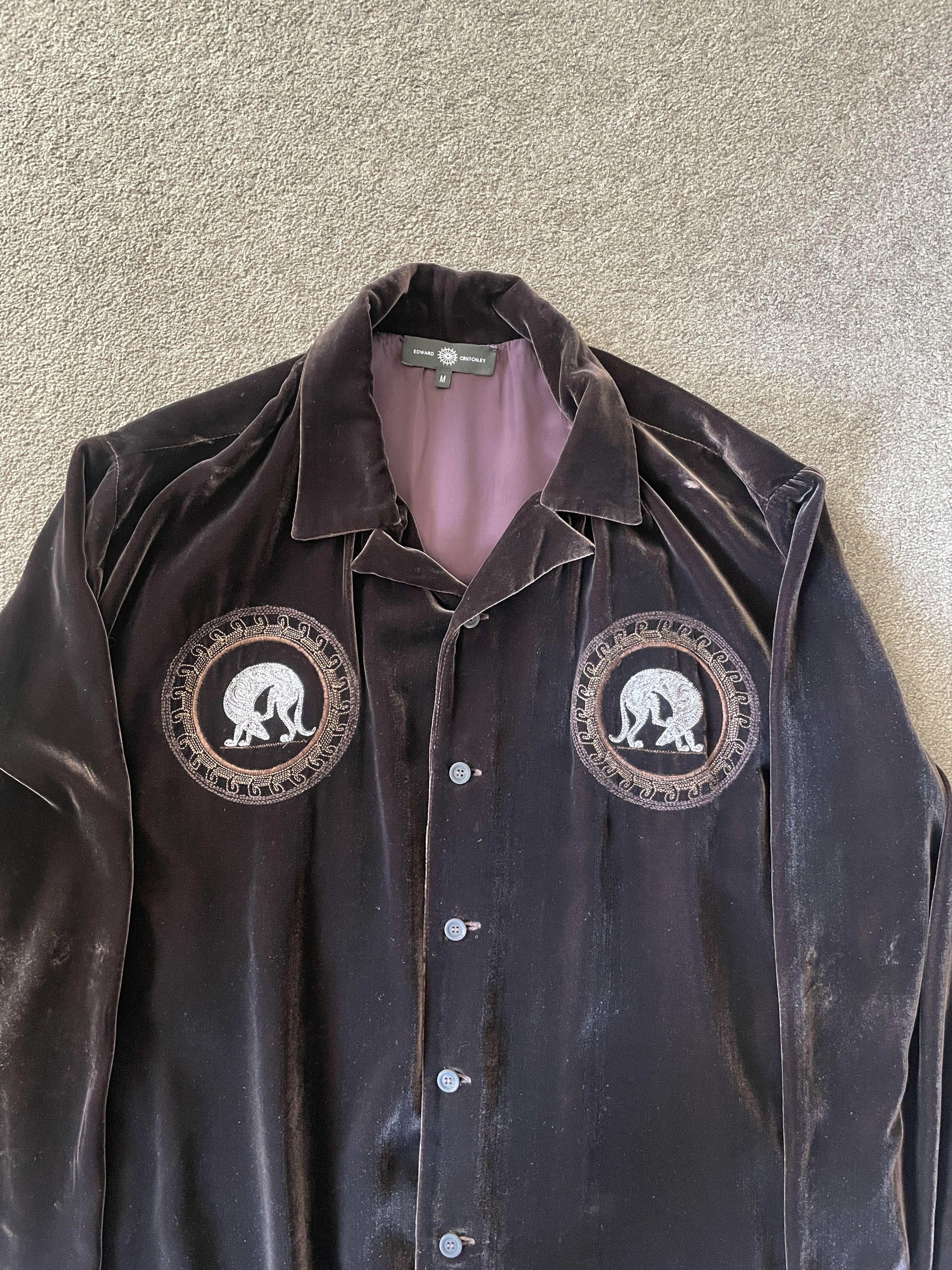 Other Embroidered Velvet Overshirt Size US M / EU 48-50 / 2 - 2 Thumbnail