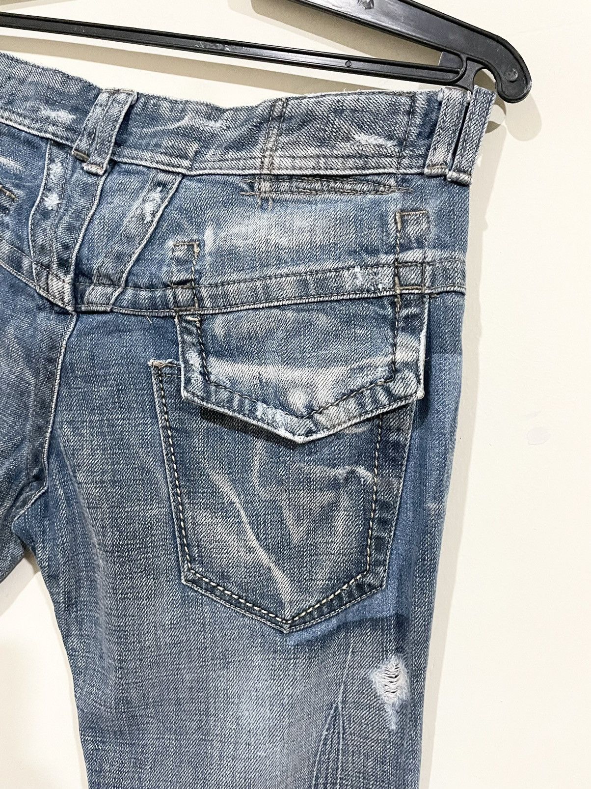 Marithe + Francois Girbaud × Vintage Rare🌹Marithe Francois Girbaud Distressd Style Rockers Jeans Size US 31 - 15 Thumbnail