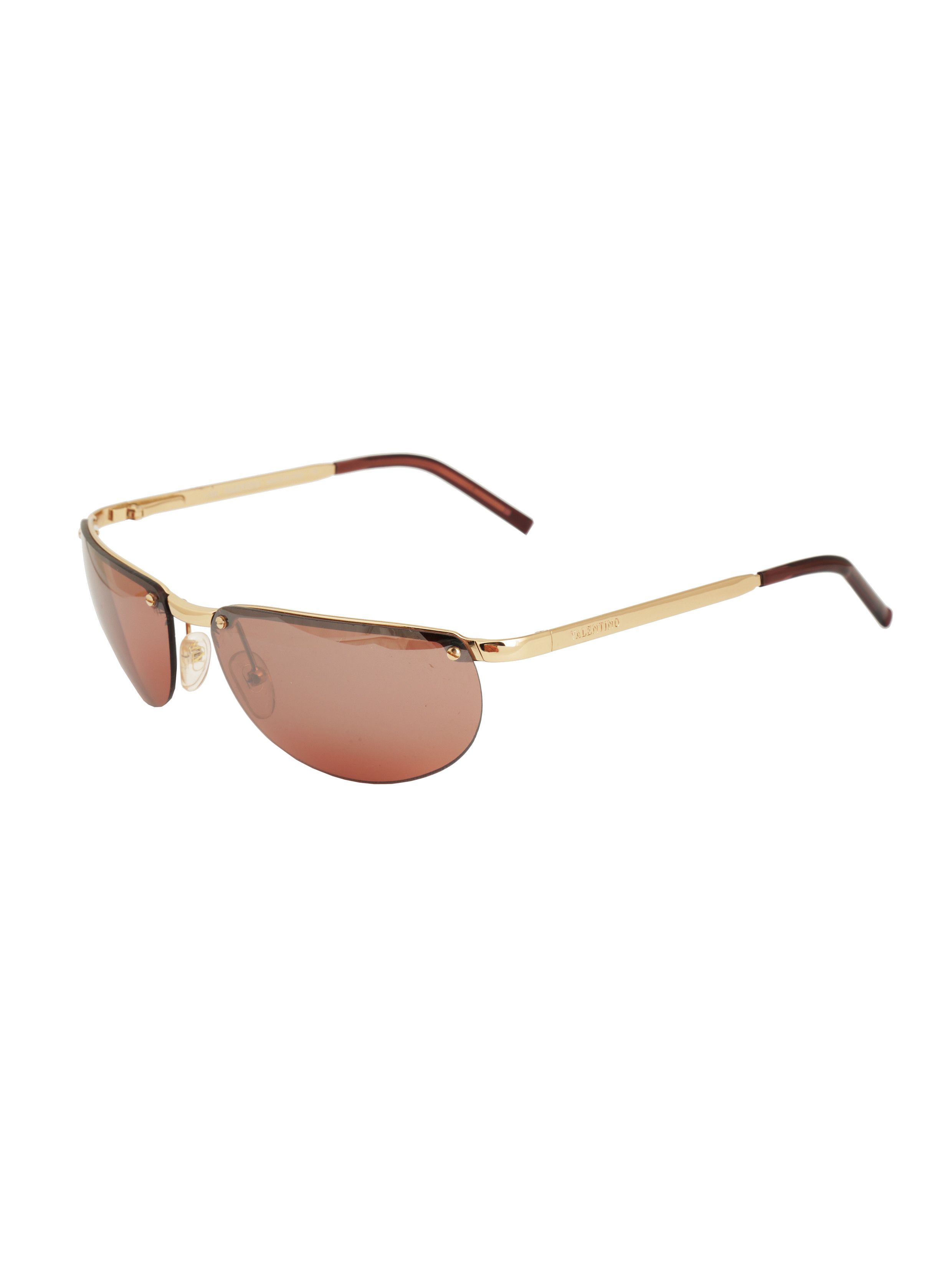 Valentino × Vintage Valentino '00s Red Lens Rimless Sunglasses Size ONE SIZE - 6 Thumbnail
