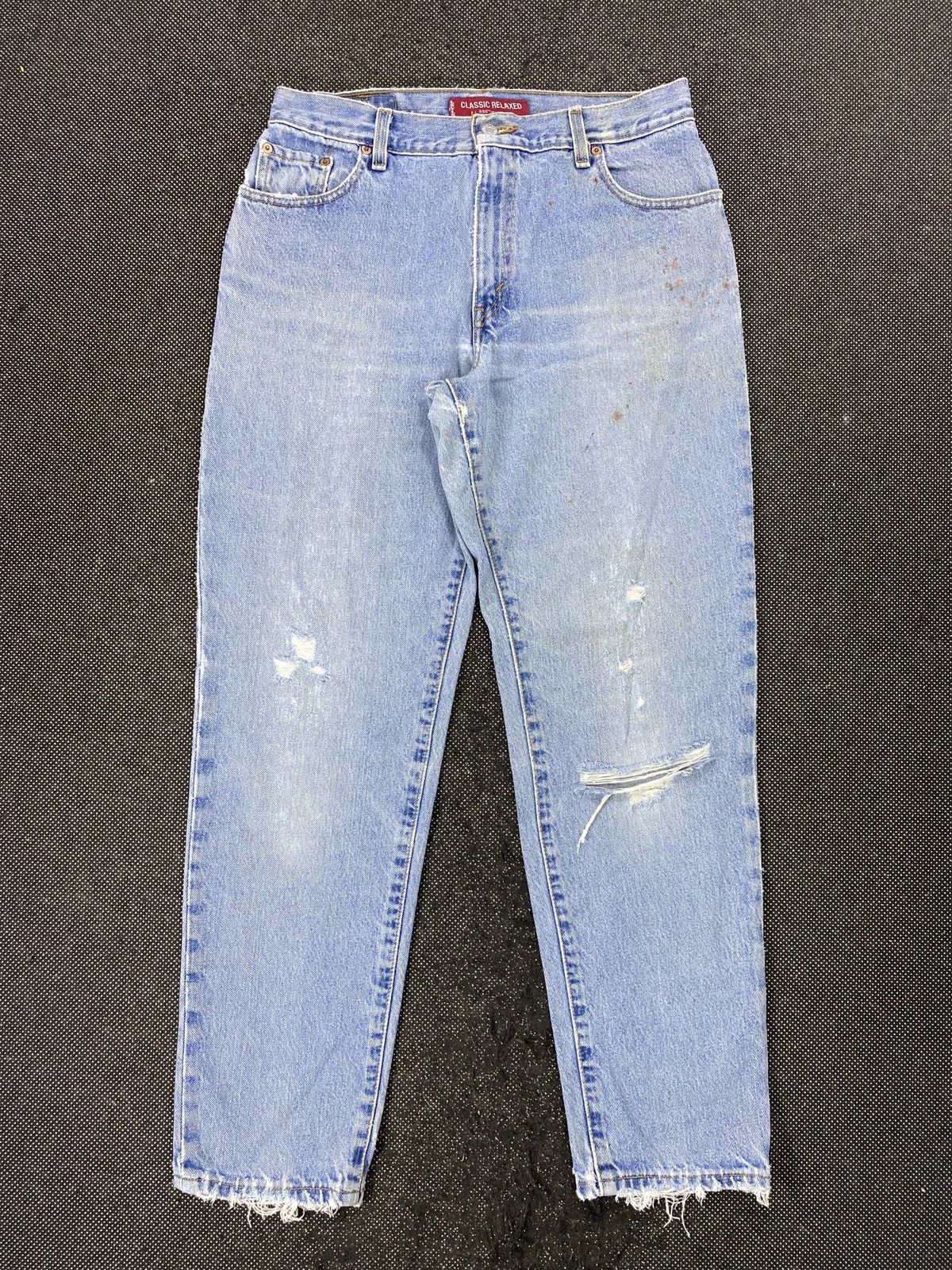 VINTAGE LEVIS 550 DISTRESSED BLUE WASH JEANS-J478