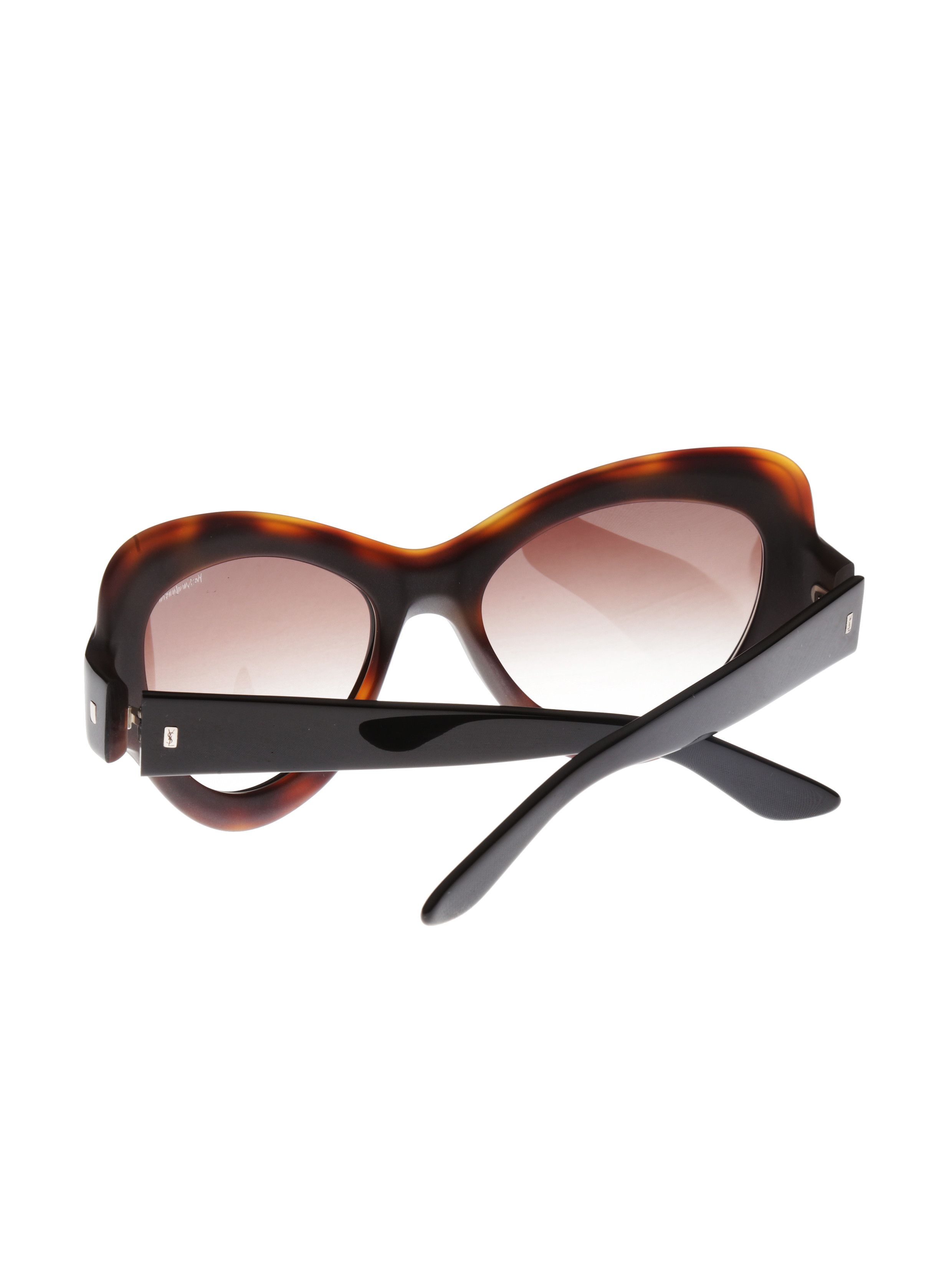 Saint Laurent Paris Yves Saint Laurent SS12 Havana Brown Cat Eye Sunglasses Size ONE SIZE - 7 Thumbnail