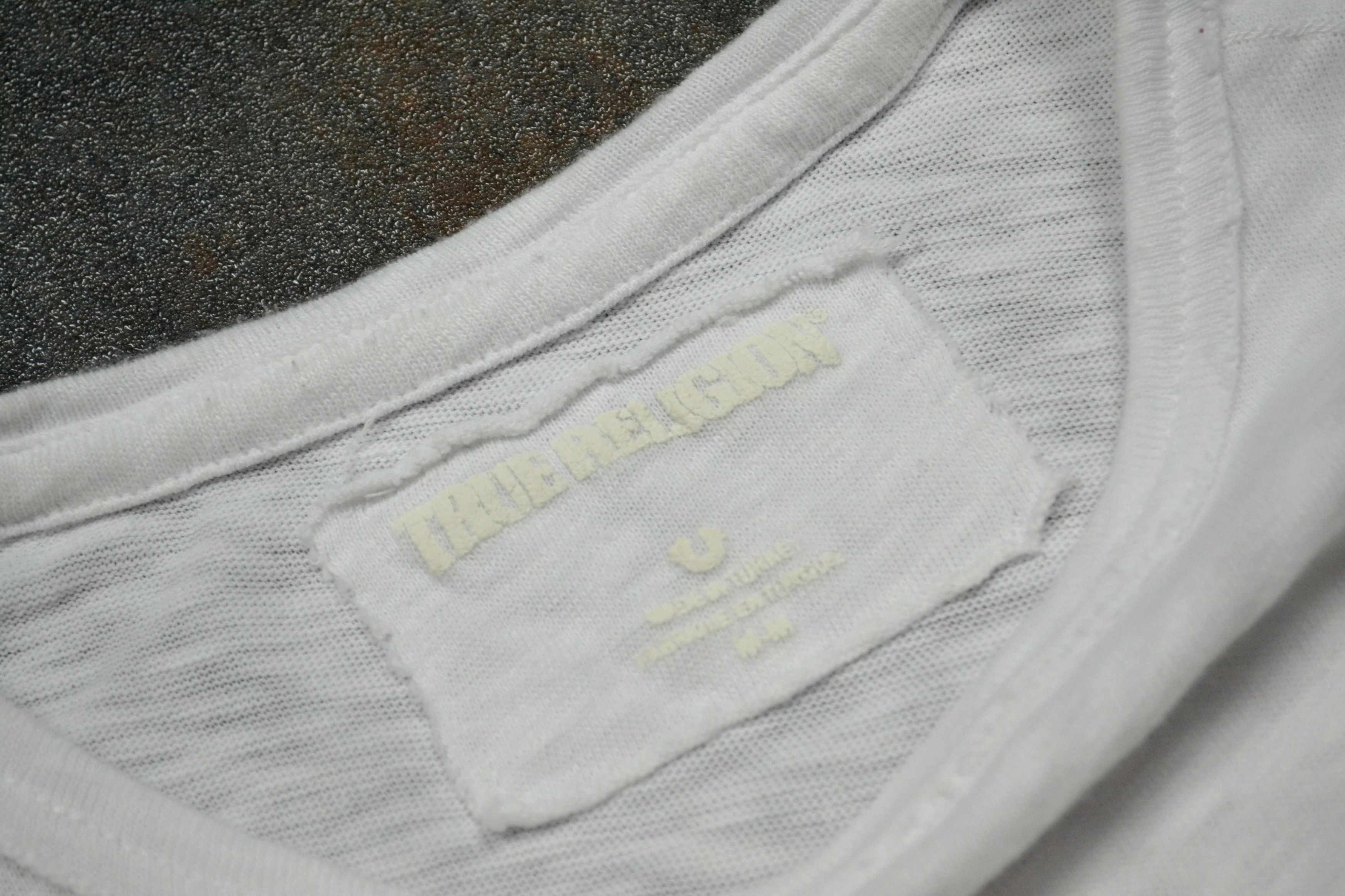 Vintage True Religion Big Logo Herren Crew Gothic White T-Shirt Size US M / EU 48-50 / 2 - 6 Thumbnail