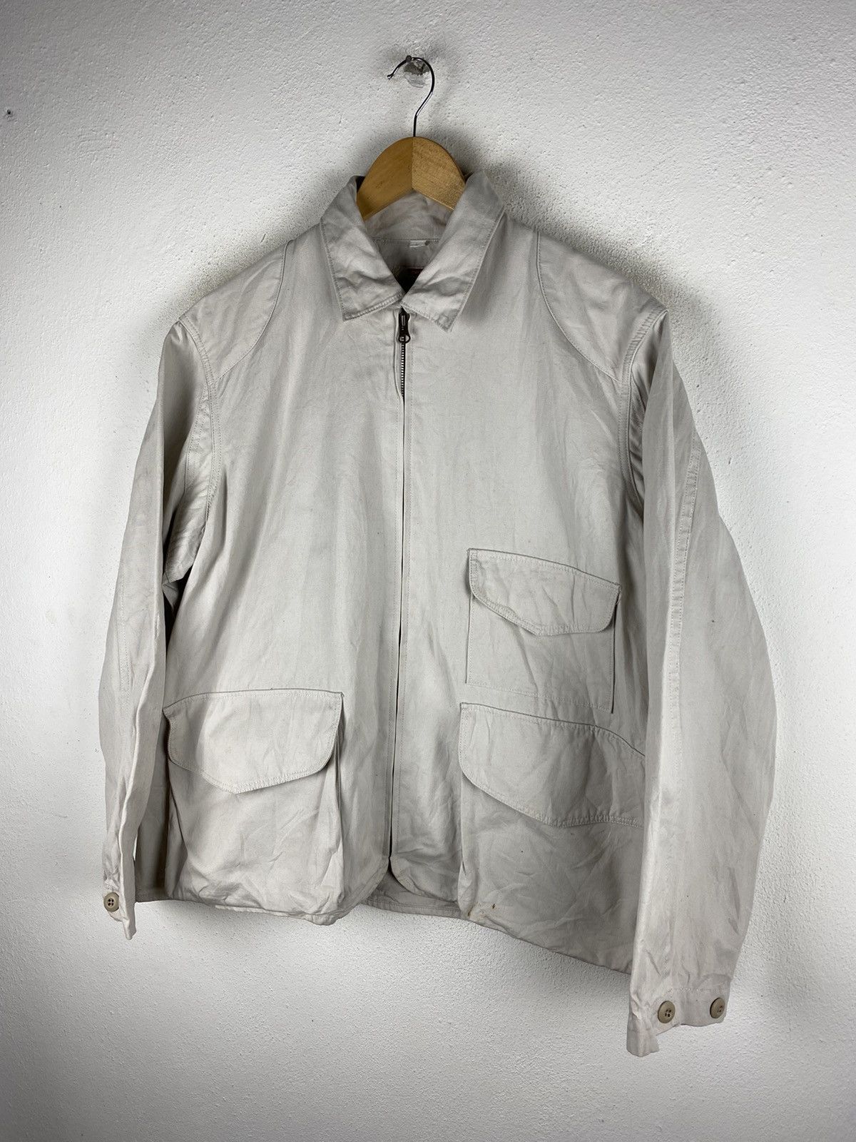 Levi's Vintage Levi’s White Utility Jacket – Made in Hong Kong Size US L / EU 52-54 / 3 - 3 Thumbnail