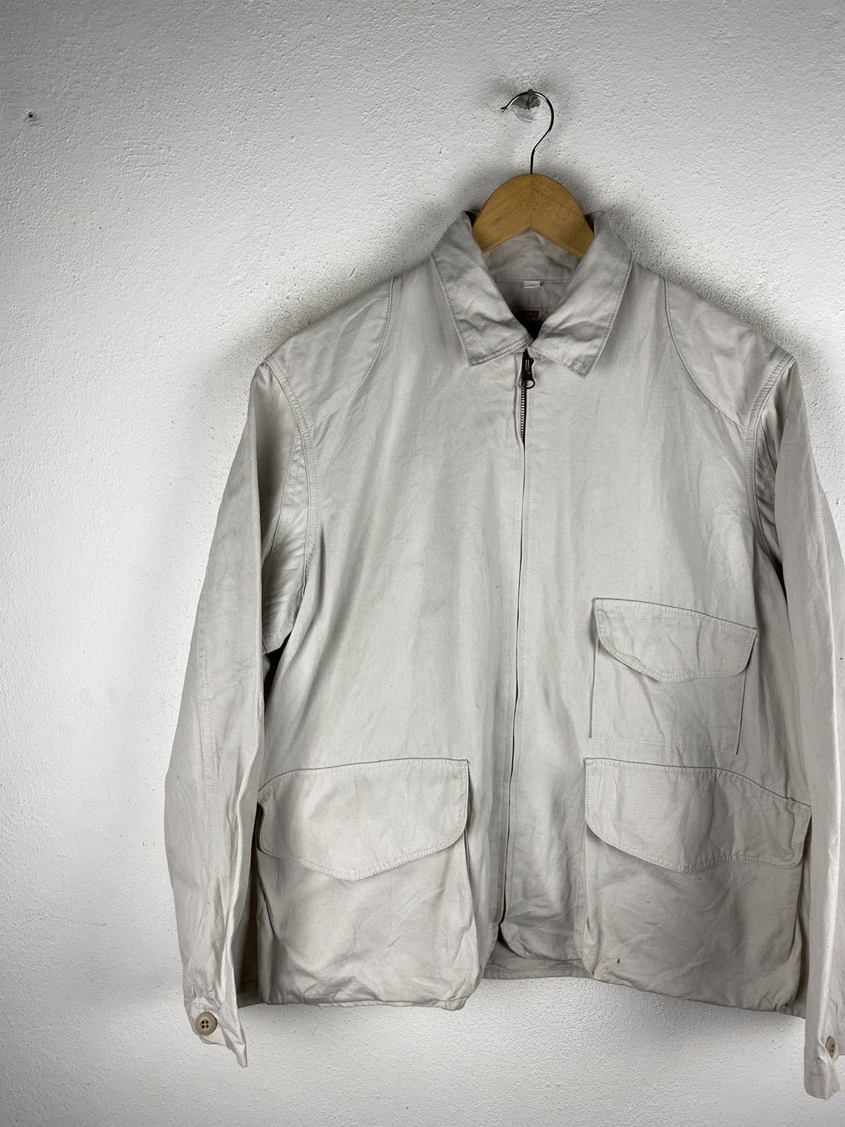 Levi's Vintage Levi’s White Utility Jacket – Made in Hong Kong Size US L / EU 52-54 / 3 - 4 Thumbnail