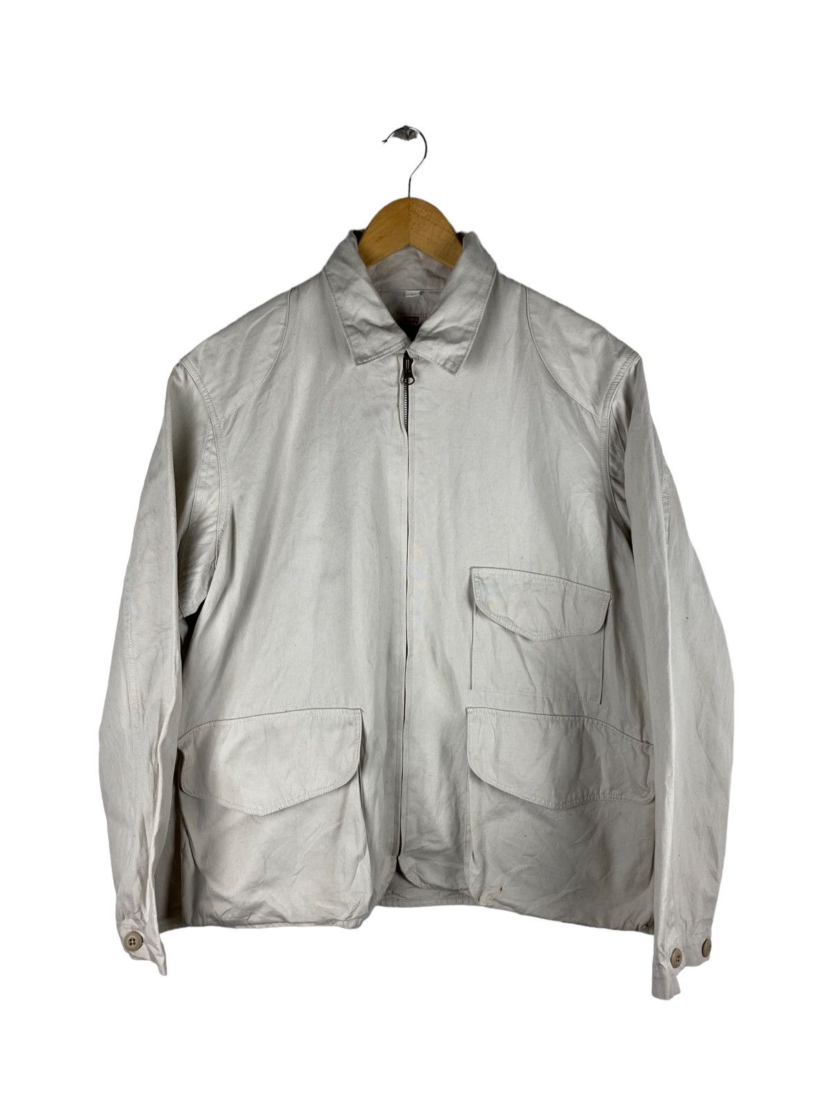 Levi's Vintage Levi’s White Utility Jacket – Made in Hong Kong Size US L / EU 52-54 / 3 - 1 Thumbnail