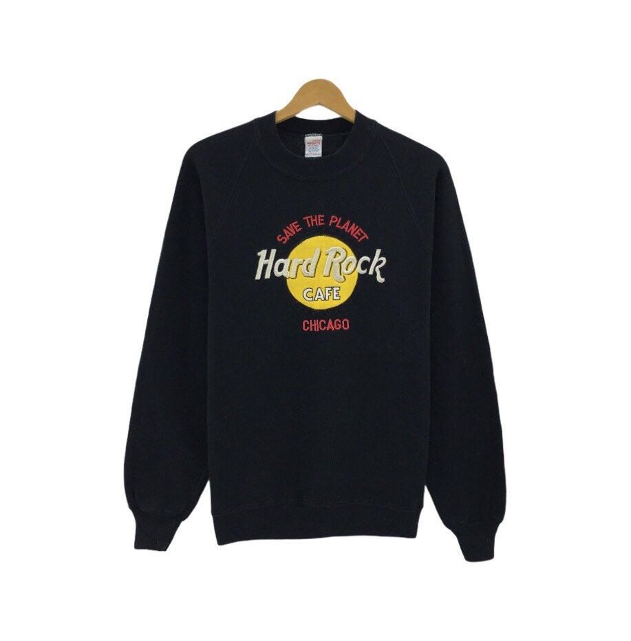 Vintage Hard Rock Cafe Chicago Sweatshirt Embroidered Logo