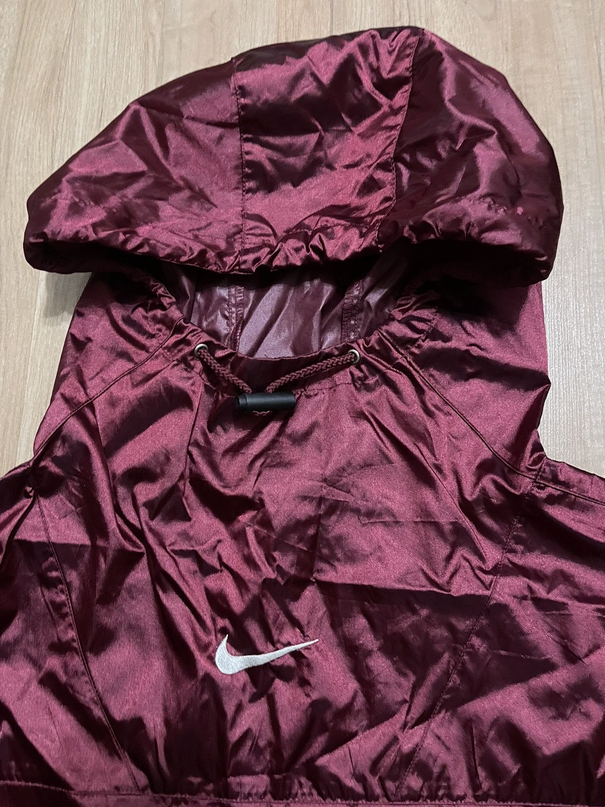 Nike × Vintage Vintage Nike Center Swoosh Hoodie Windbreaker Size US L / EU 52-54 / 3 - 3 Thumbnail