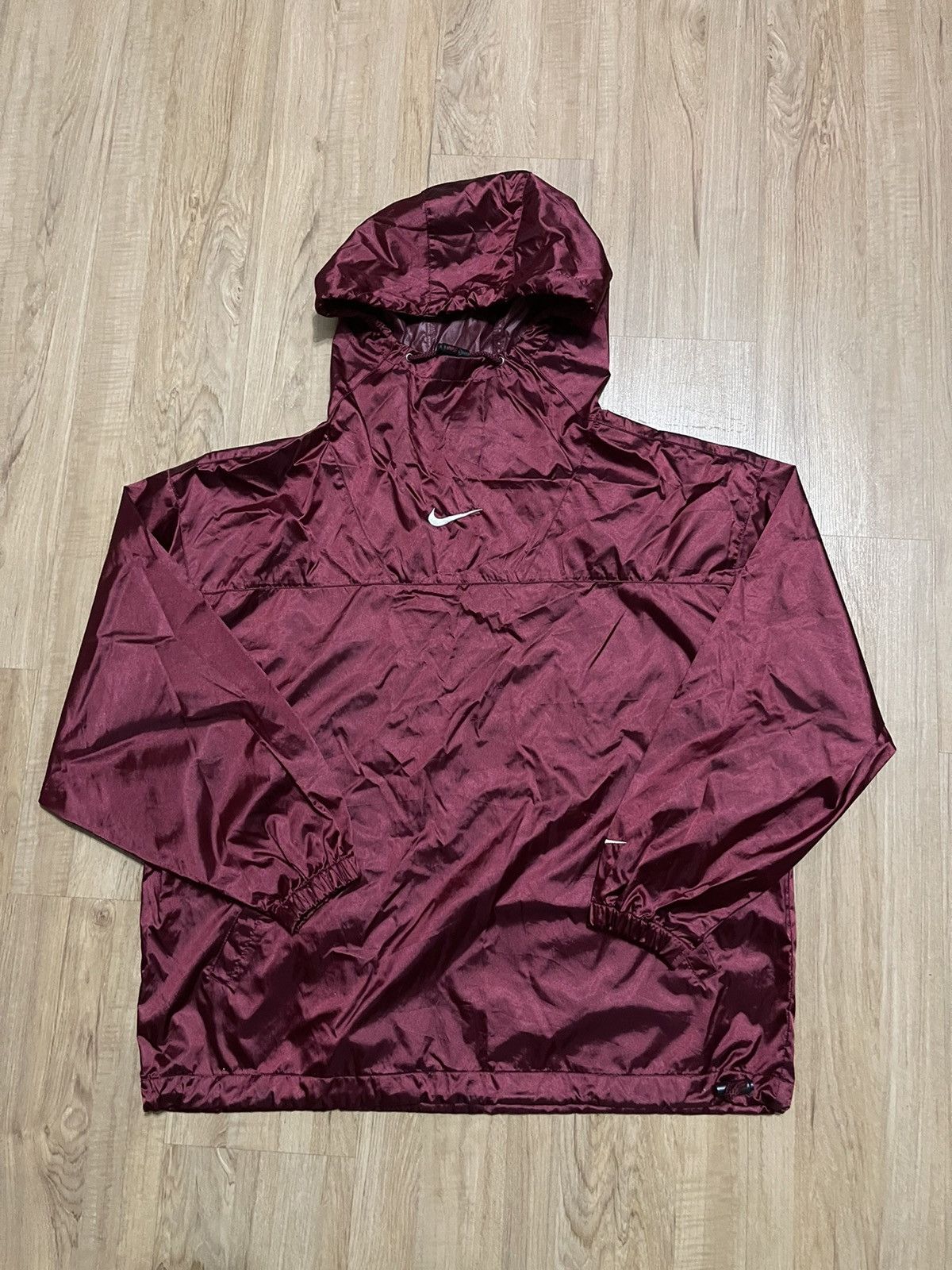 Nike × Vintage Vintage Nike Center Swoosh Hoodie Windbreaker Size US L / EU 52-54 / 3 - 1 Thumbnail