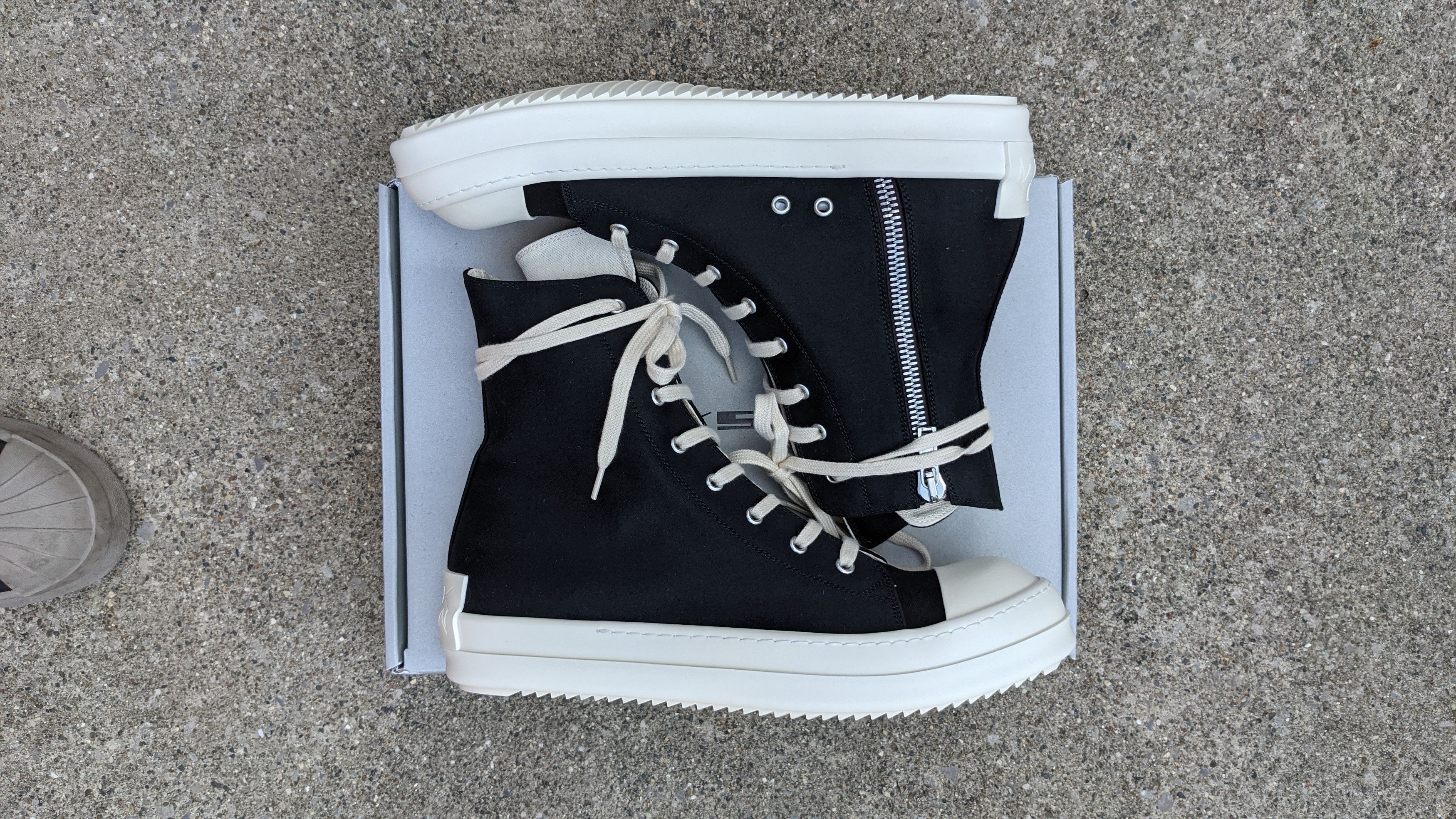 Rick Owens NEW SIZE 10.5 DRKSHDW Canvas High Ramones | Grailed