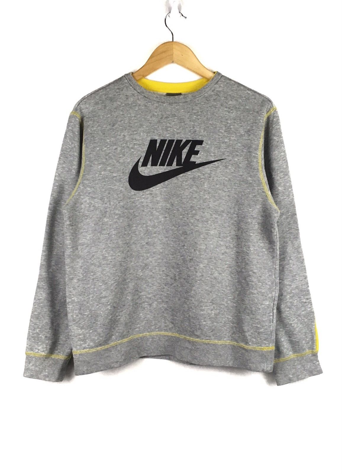 Nike Vintage Nike Big Logo SpellOut Large Size Grey Sweatshirt Size US L / EU 52-54 / 3 - 1 Thumbnail