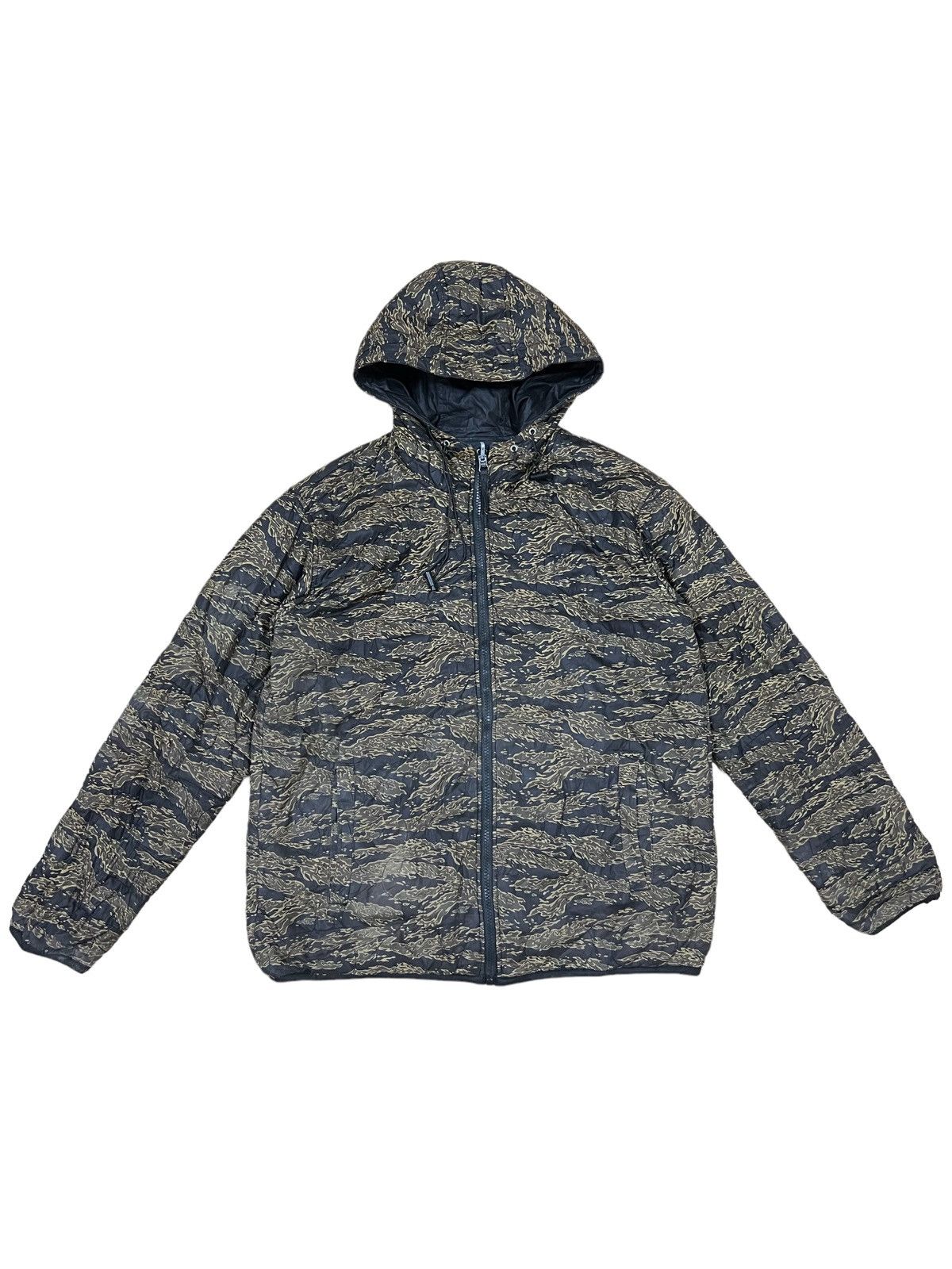 SICK🔥Tiger Striped Camouflage Military Quilted Bomber