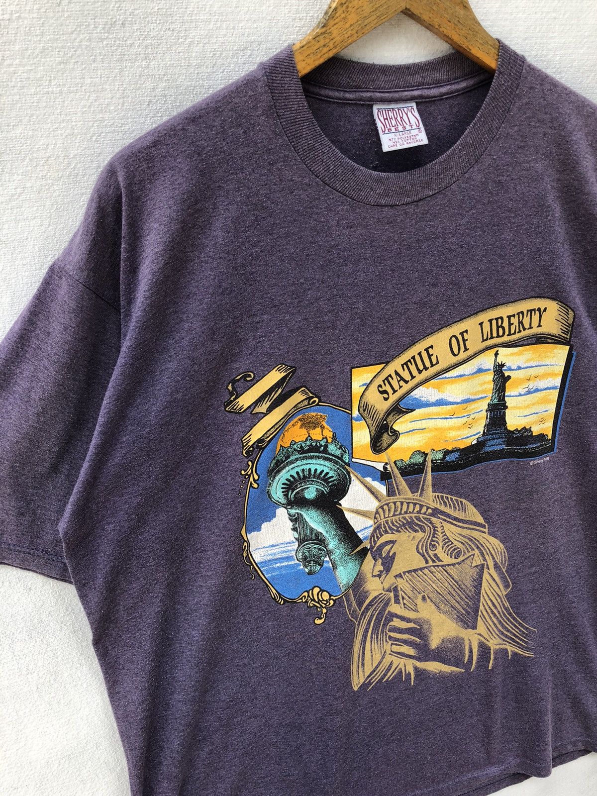 Vintage Vintage 80s/90s Statue of Liberty TShirt Size US XL / EU 56 / 4 - 3 Thumbnail