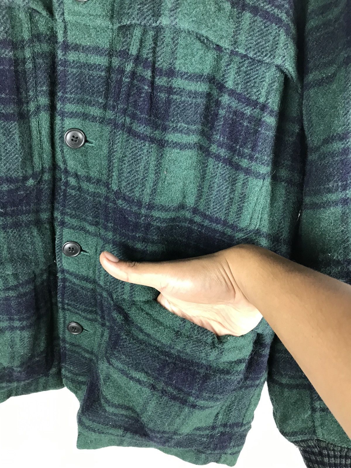 BIGI × Japanese Brand × Vintage 🔥SALE🔥VINTAGE MEN BIGI GREEN TARTAN WOOL JACKET Size US M / EU 48-50 / 2 - 3 Thumbnail