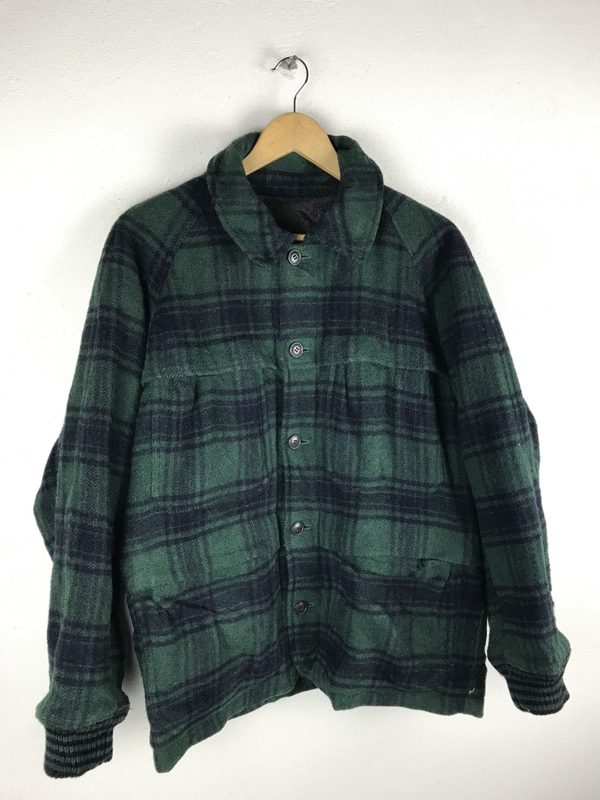 BIGI × Japanese Brand × Vintage 🔥SALE🔥VINTAGE MEN BIGI GREEN TARTAN WOOL JACKET Size US M / EU 48-50 / 2 - 5 Thumbnail