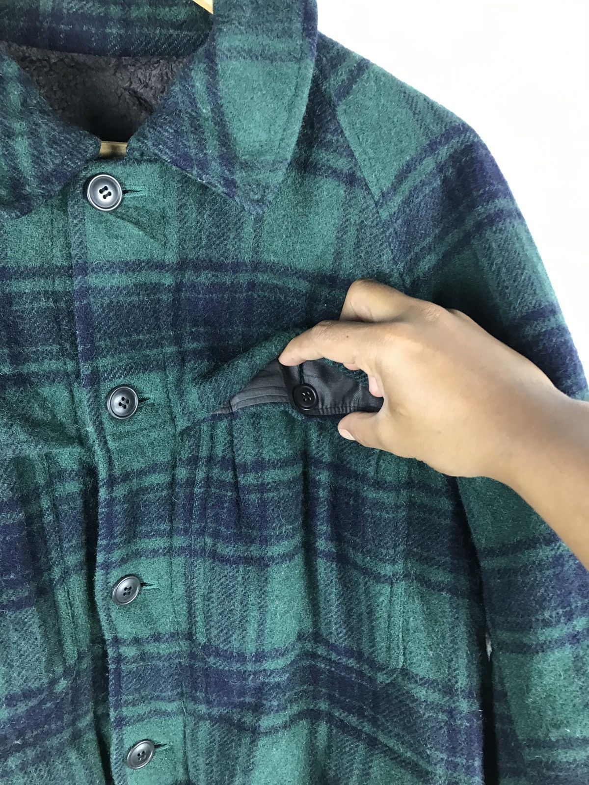 BIGI × Japanese Brand × Vintage 🔥SALE🔥VINTAGE MEN BIGI GREEN TARTAN WOOL JACKET Size US M / EU 48-50 / 2 - 9 Thumbnail