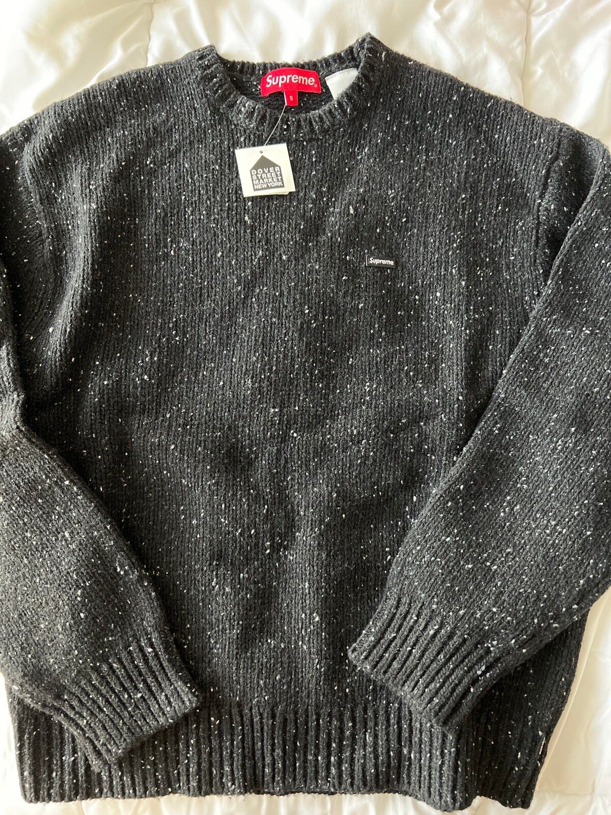 Supreme Supreme F/W 22 Speckled Sweater Small BOGO Logo sz S Small 