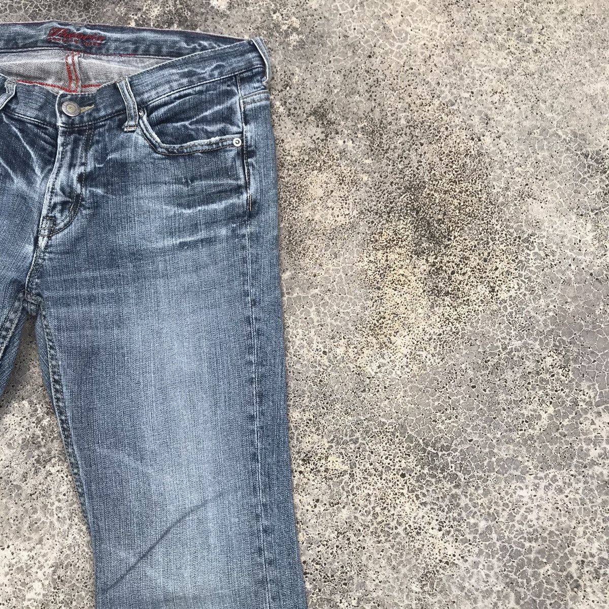 Japanese Brand Distressed!Theoria Blue Wash Faded Cowboy Flare Jeans Pants Size US 29 - 5 Thumbnail