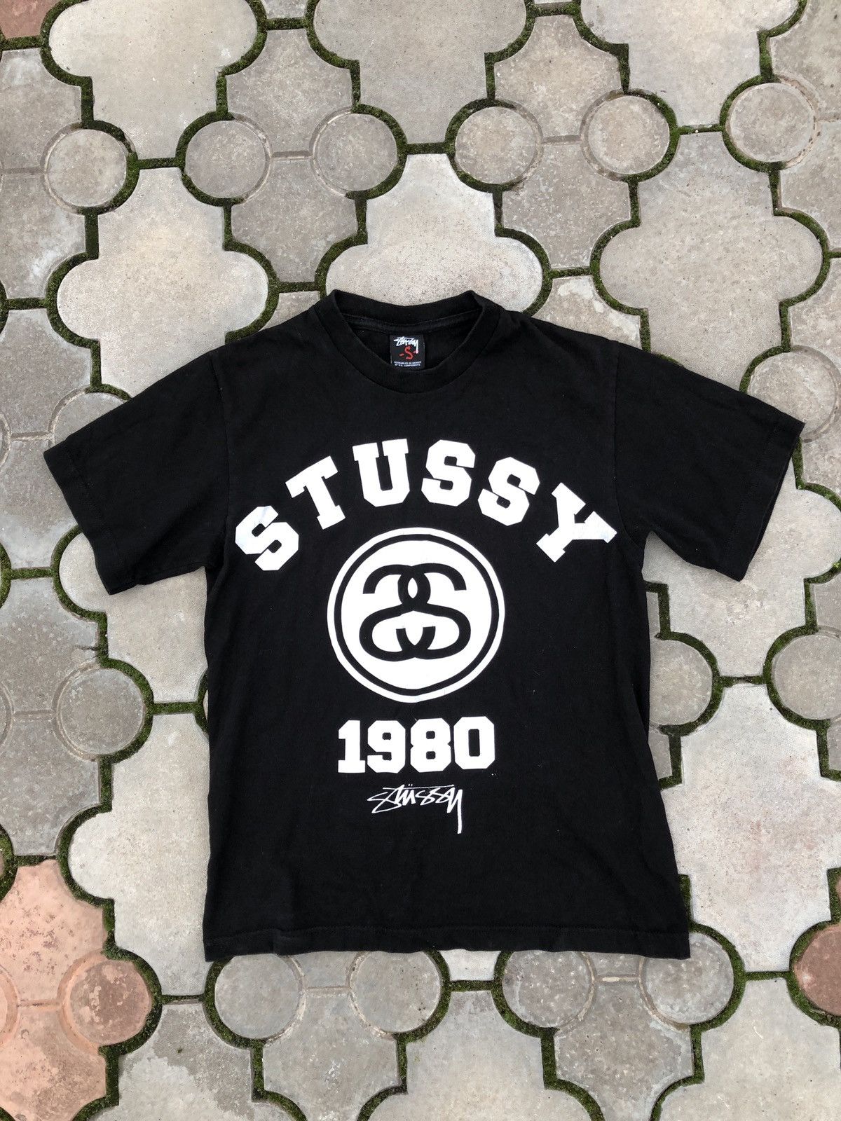 Vintage Stussy Spell Out Worldwide Tee Y2K