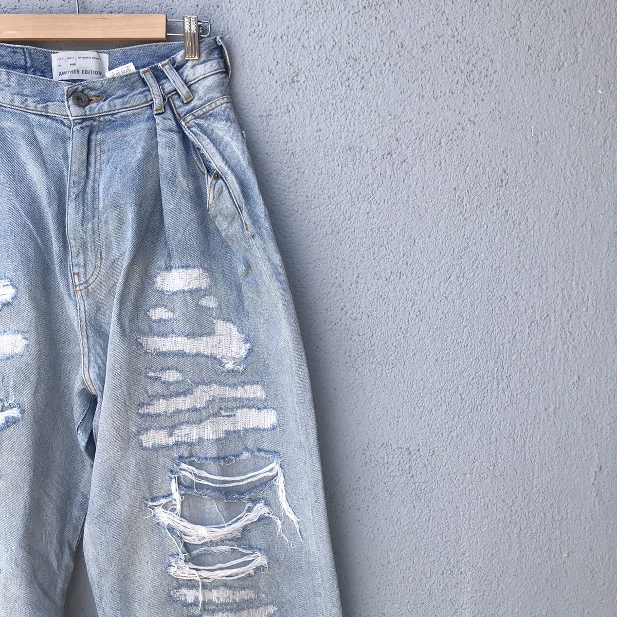 Japanese Brand Distressed!! Another Edition Wide Leg Ripped Baggy Jeans Size US 26 / EU 42 - 5 Thumbnail