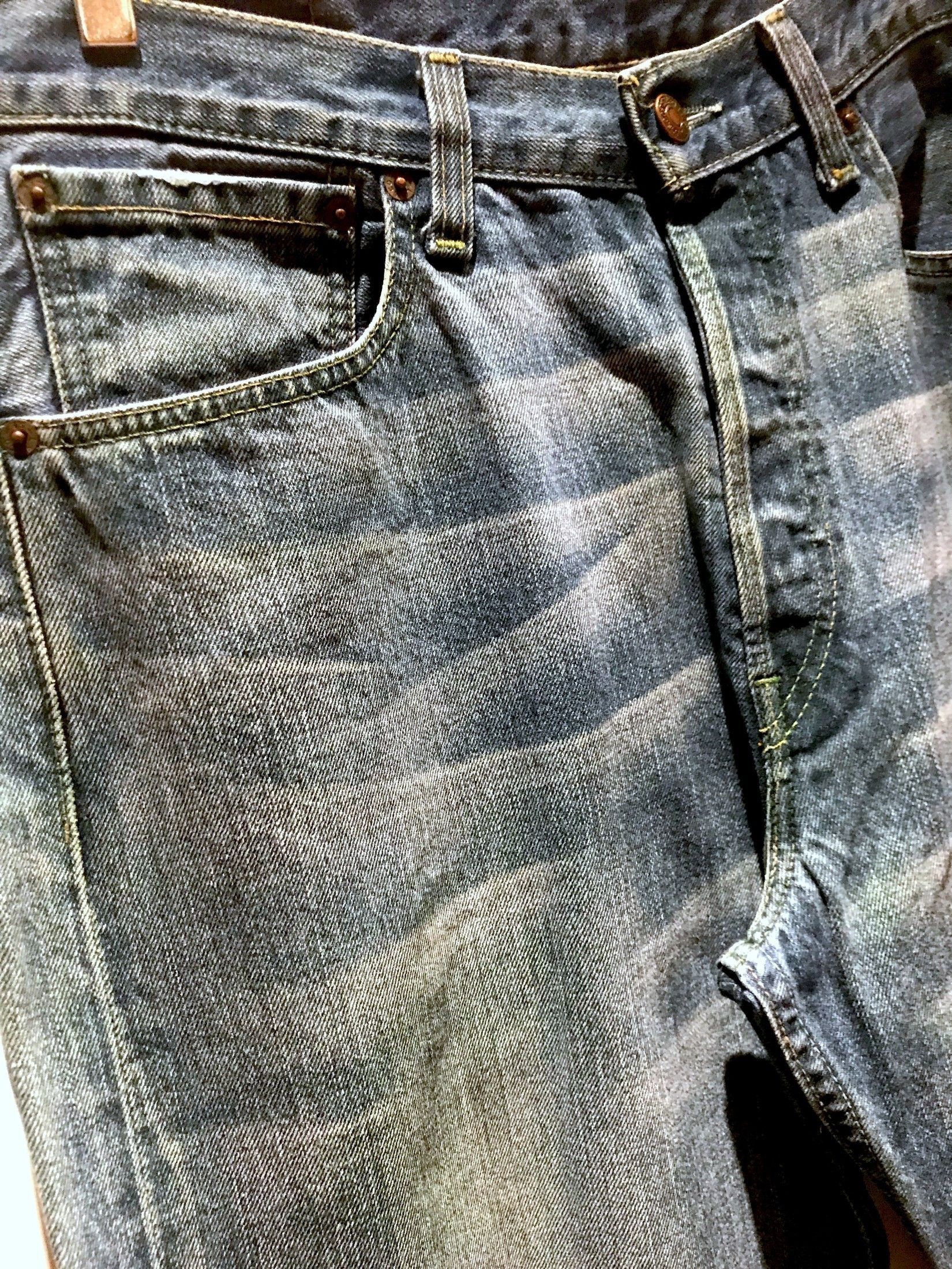 Levi's VINTAGE INDIGO BLUE DISTRESSED DRY DENIM JEANS Size US 32 / EU 48 - 12 Thumbnail