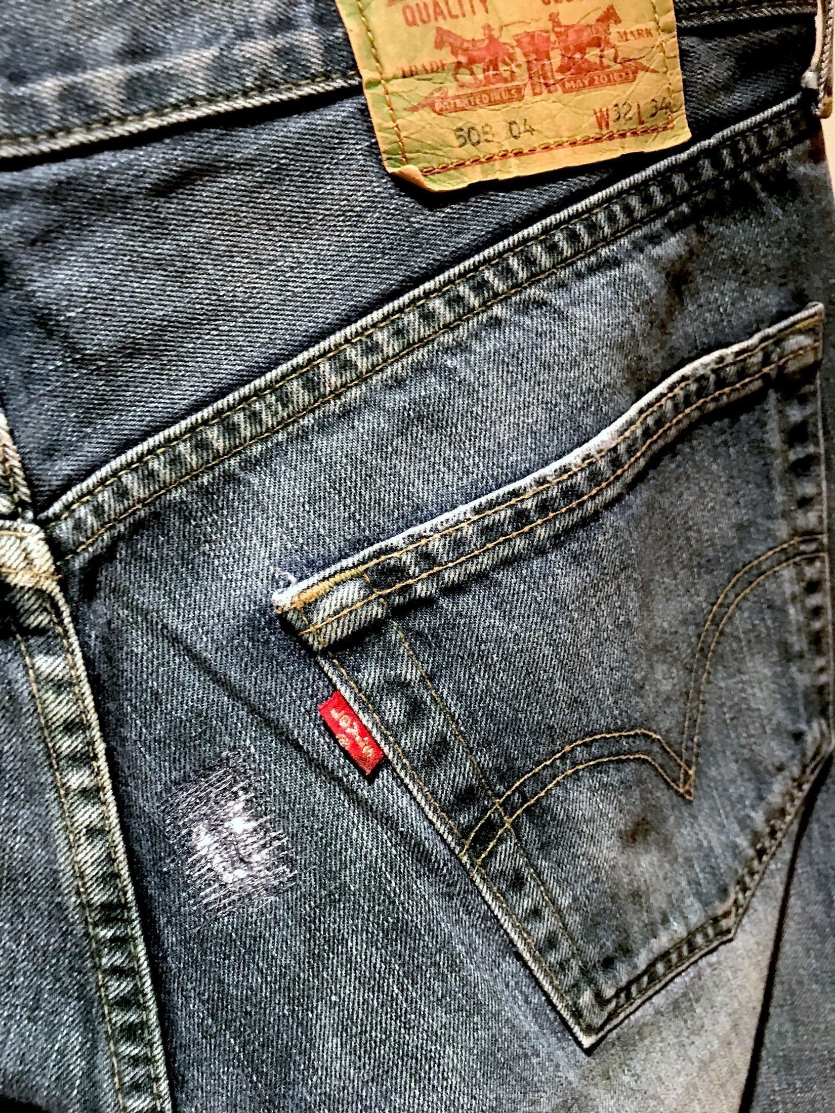Levi's VINTAGE INDIGO BLUE DISTRESSED DRY DENIM JEANS Size US 32 / EU 48 - 22 Thumbnail