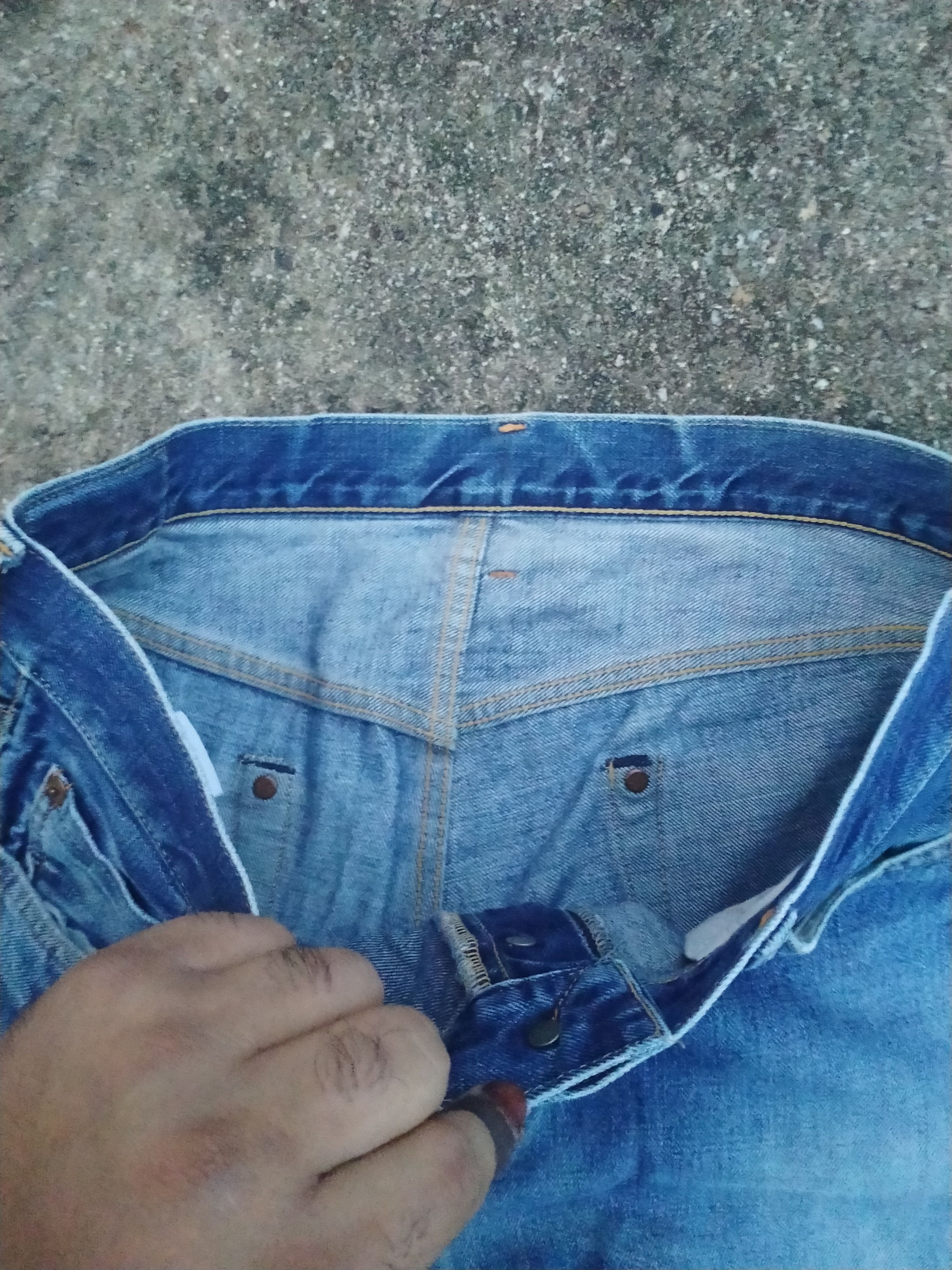 Japanese Brand DISTREESED SEWING CHOP Y'ALLS SELVEDGE DENIM Size US 32 / EU 48 - 4 Thumbnail