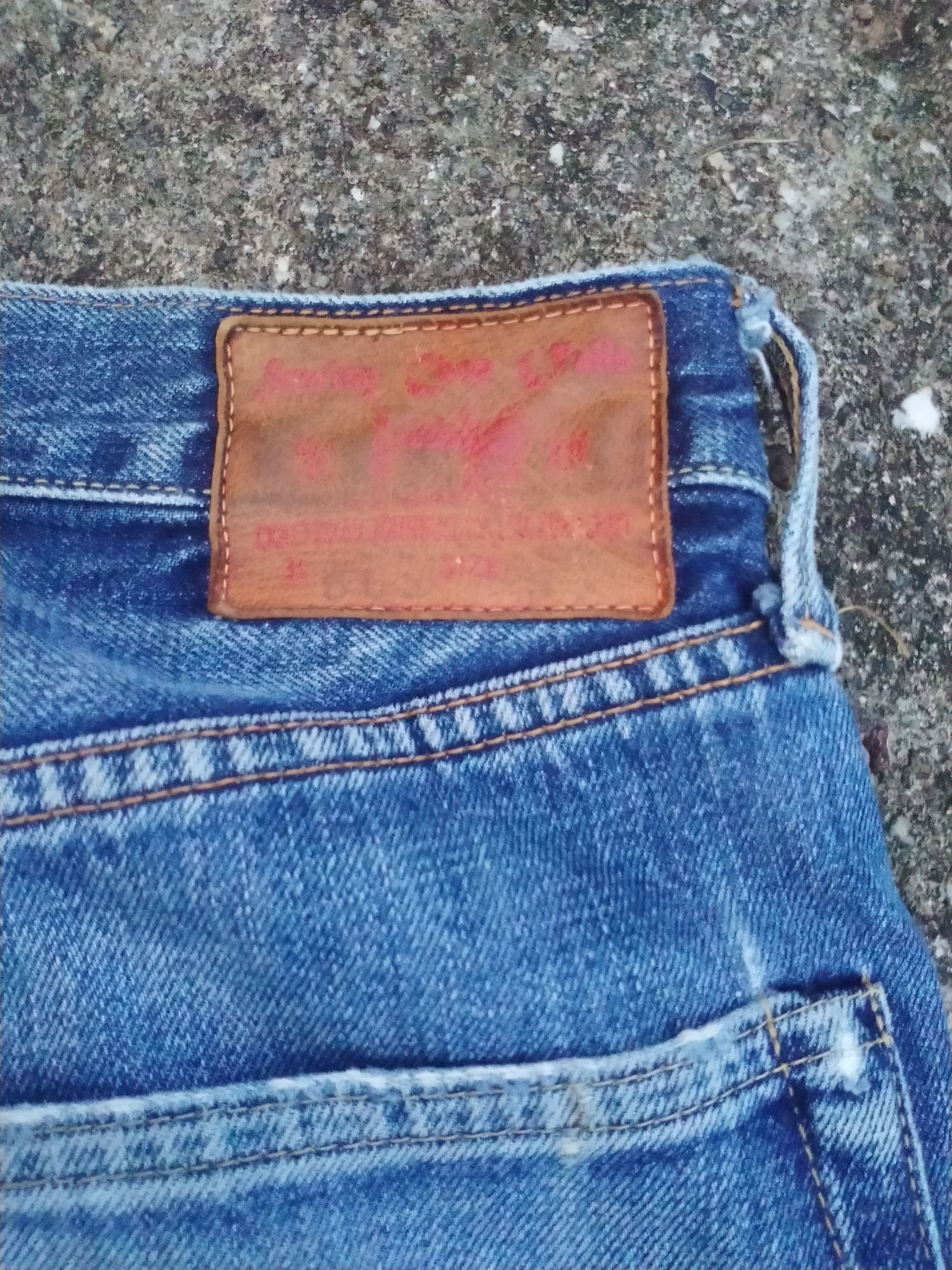 Japanese Brand DISTREESED SEWING CHOP Y'ALLS SELVEDGE DENIM Size US 32 / EU 48 - 8 Thumbnail