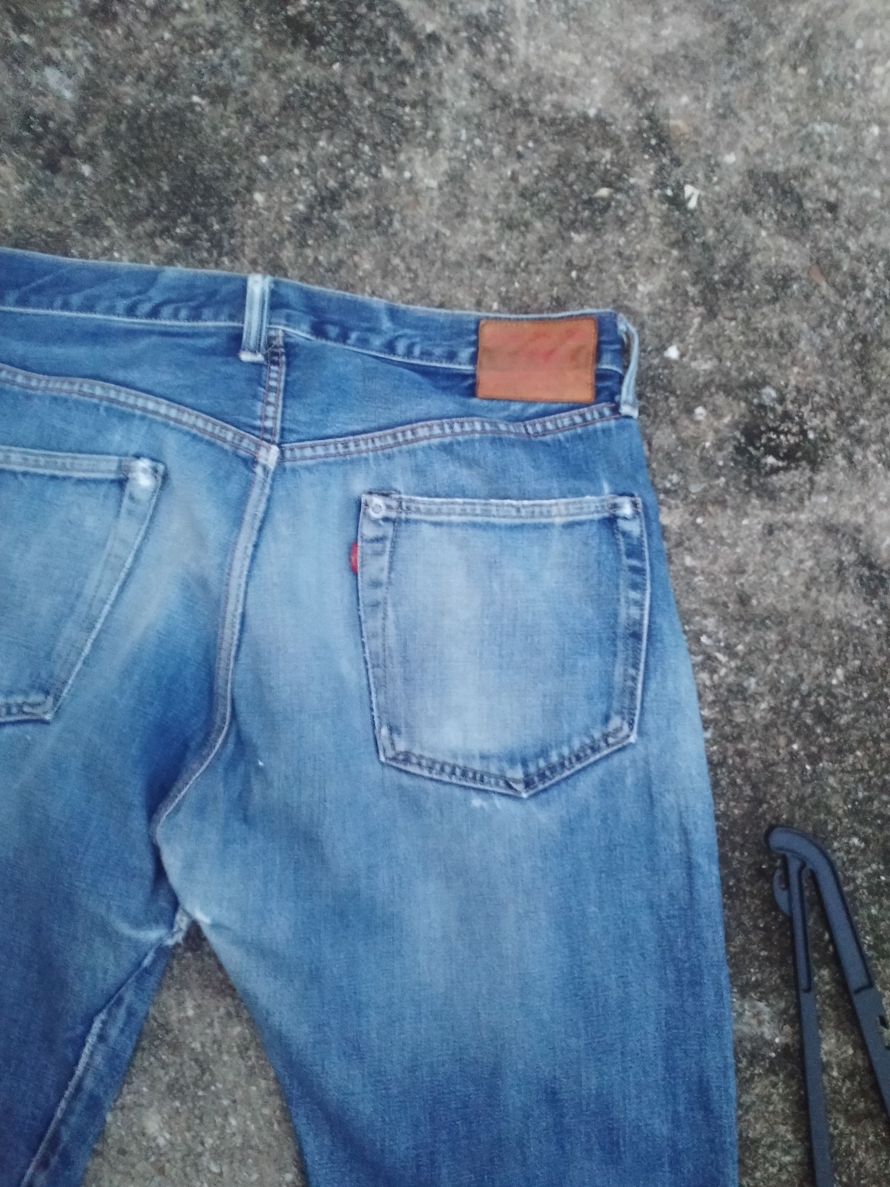 Japanese Brand DISTREESED SEWING CHOP Y'ALLS SELVEDGE DENIM Size US 32 / EU 48 - 7 Thumbnail
