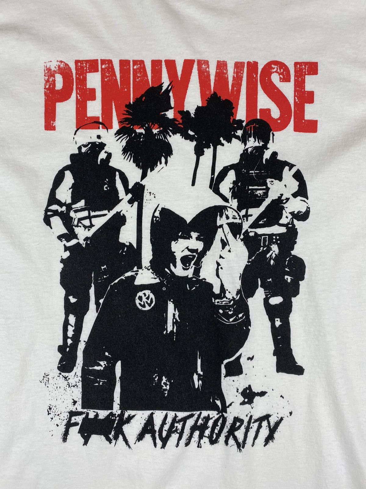 Vintage Vintage Pennywise Fuck Authority Punk Rock Faded Band Shirt Size US XL / EU 56 / 4 - 5 Thumbnail