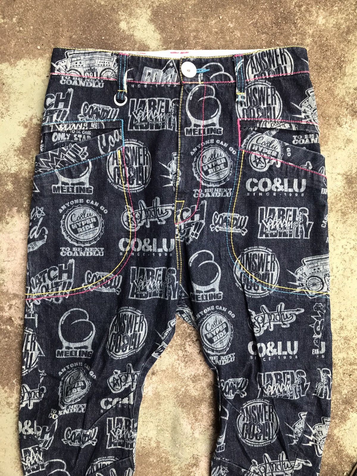 If Six Was Nine × Japanese Brand Co&Lu Japanese Brand Poem Curve Leg Size US 32 / EU 48 - 3 Thumbnail