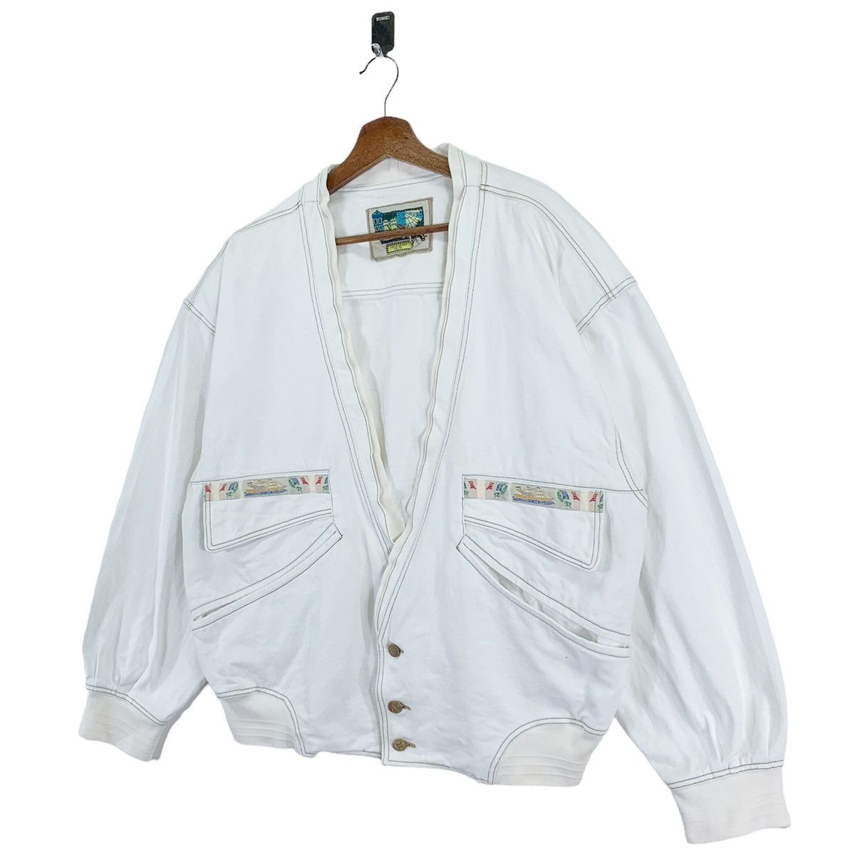 Celine Vintage CELINE PARIS Denim White Jacket Size US M / EU 48-50 / 2 - 2 Thumbnail
