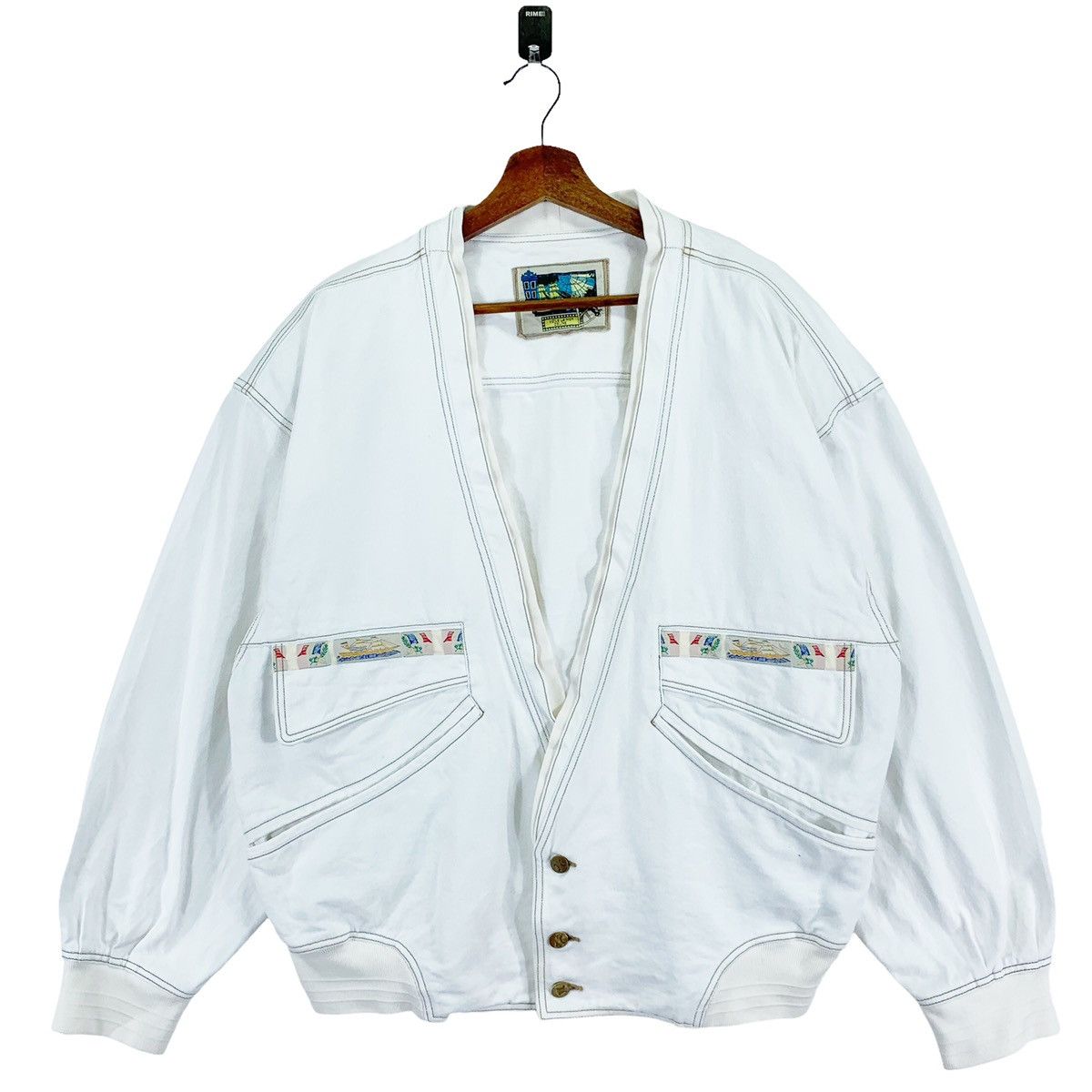 Celine Vintage CELINE PARIS Denim White Jacket Size US M / EU 48-50 / 2 - 1 Thumbnail
