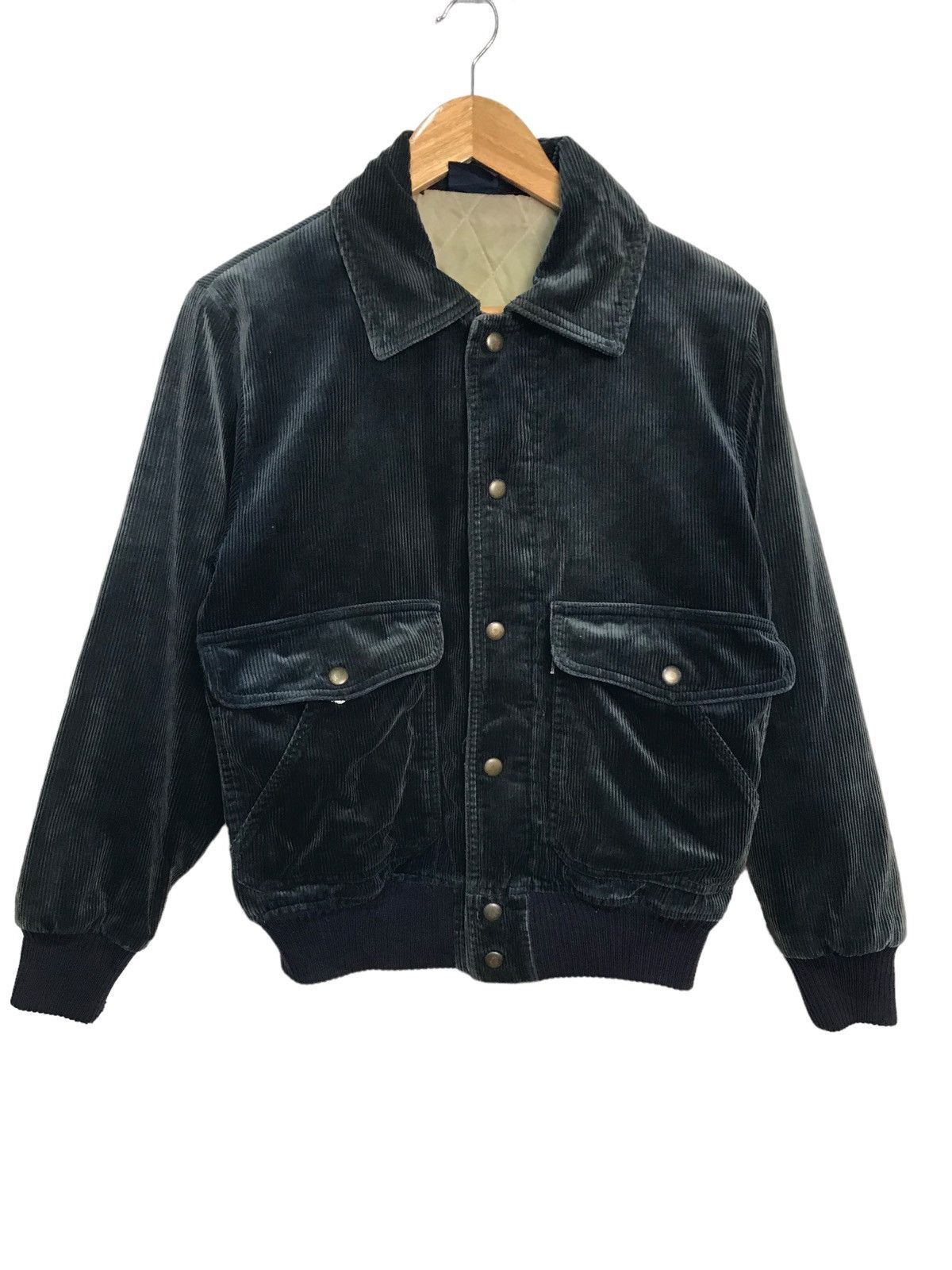 Vintage Big John Corduroy Dark Blue Bomber Jacket