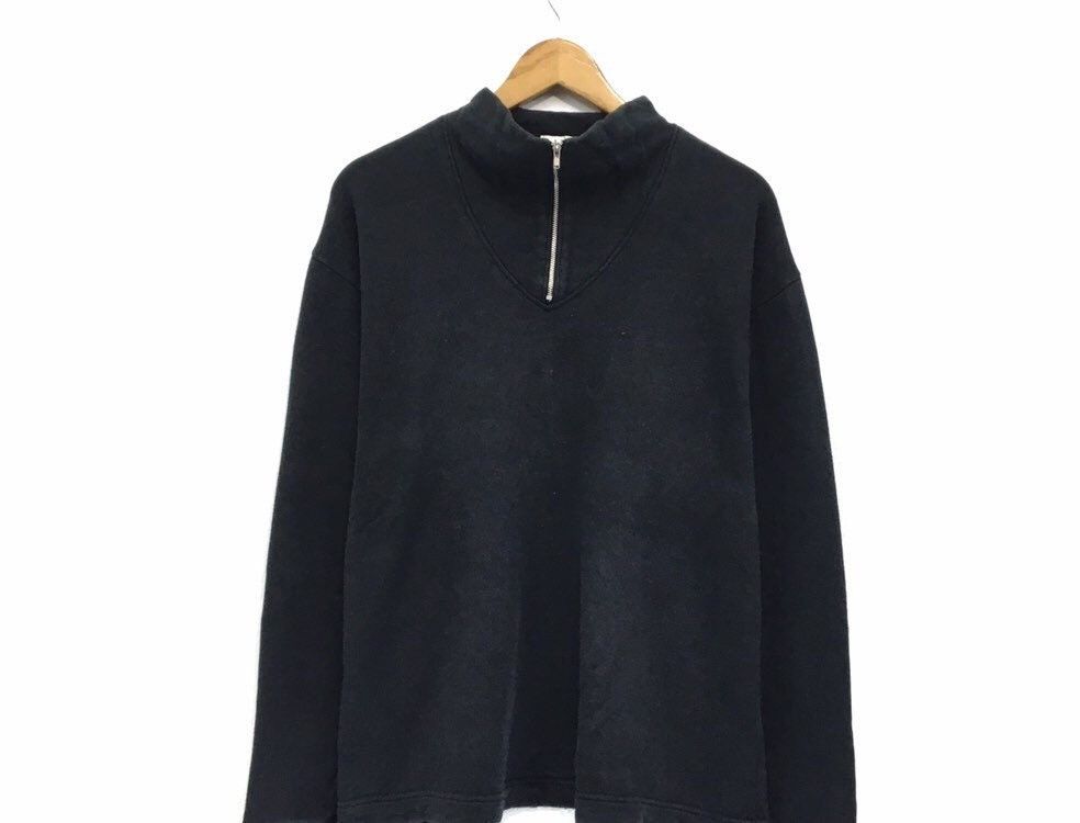 Paul Smith PAUL SMITH Half Zip Plain Sweatshirt Size US L / EU 52-54 / 3 - 3 Thumbnail