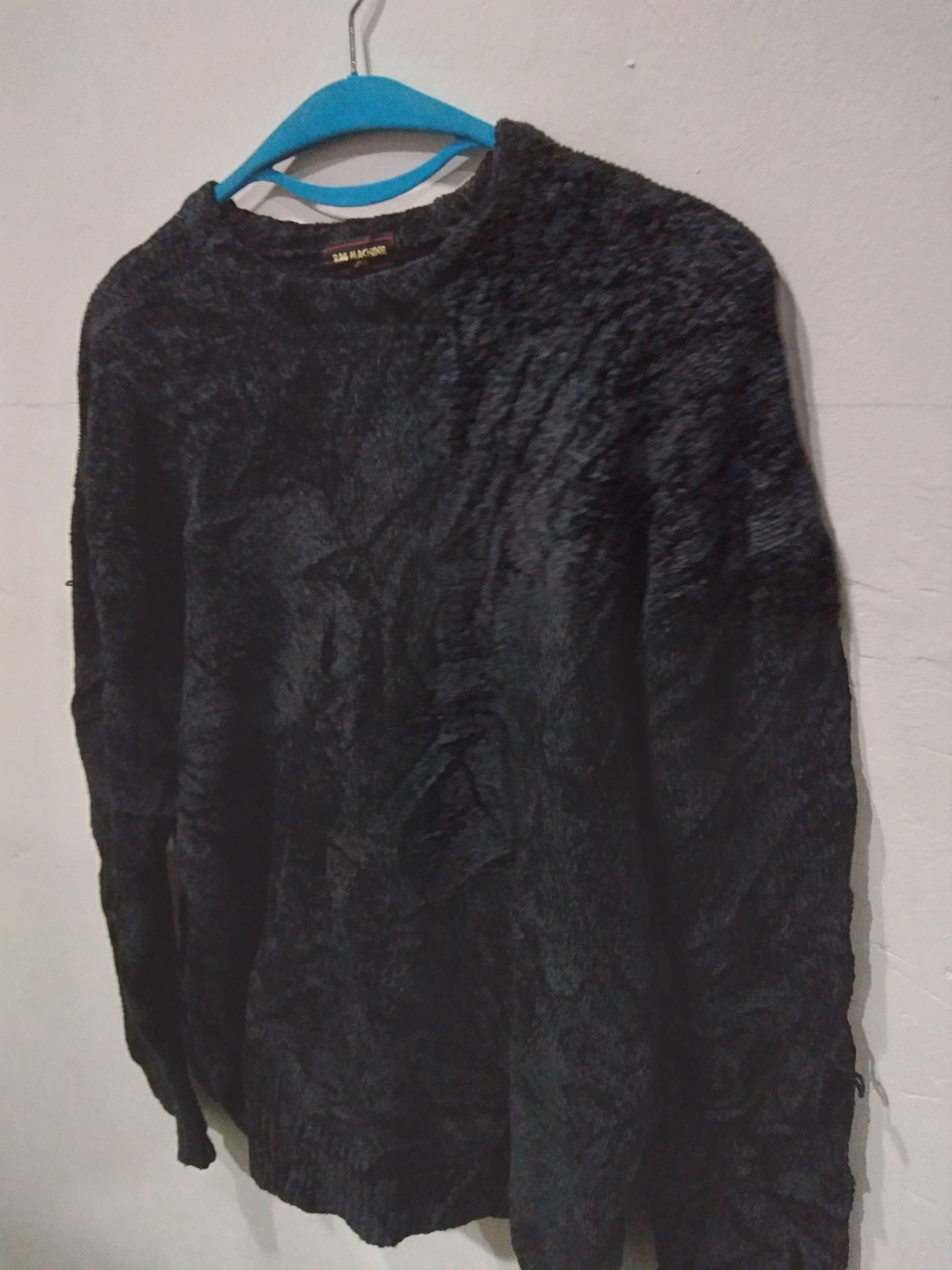 Japanese Brand RAG MACHINE BLACK COTTON KNITWEAR Size L / US 10 / IT 46 - 3 Thumbnail