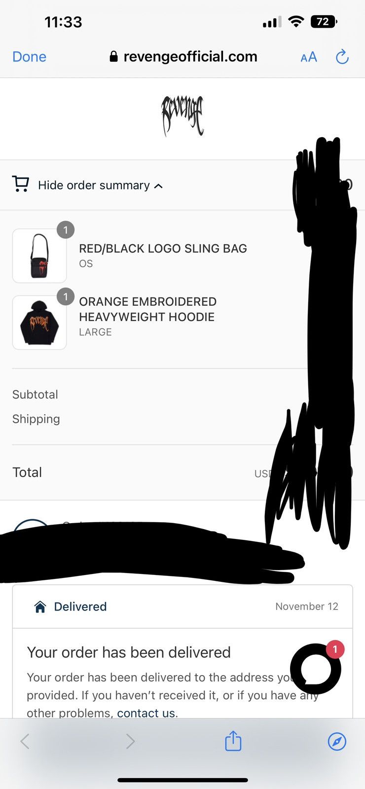 Revenge Revenge Embroidered Hoodie Orange Size US L / EU 52-54 / 3 - 3 Thumbnail
