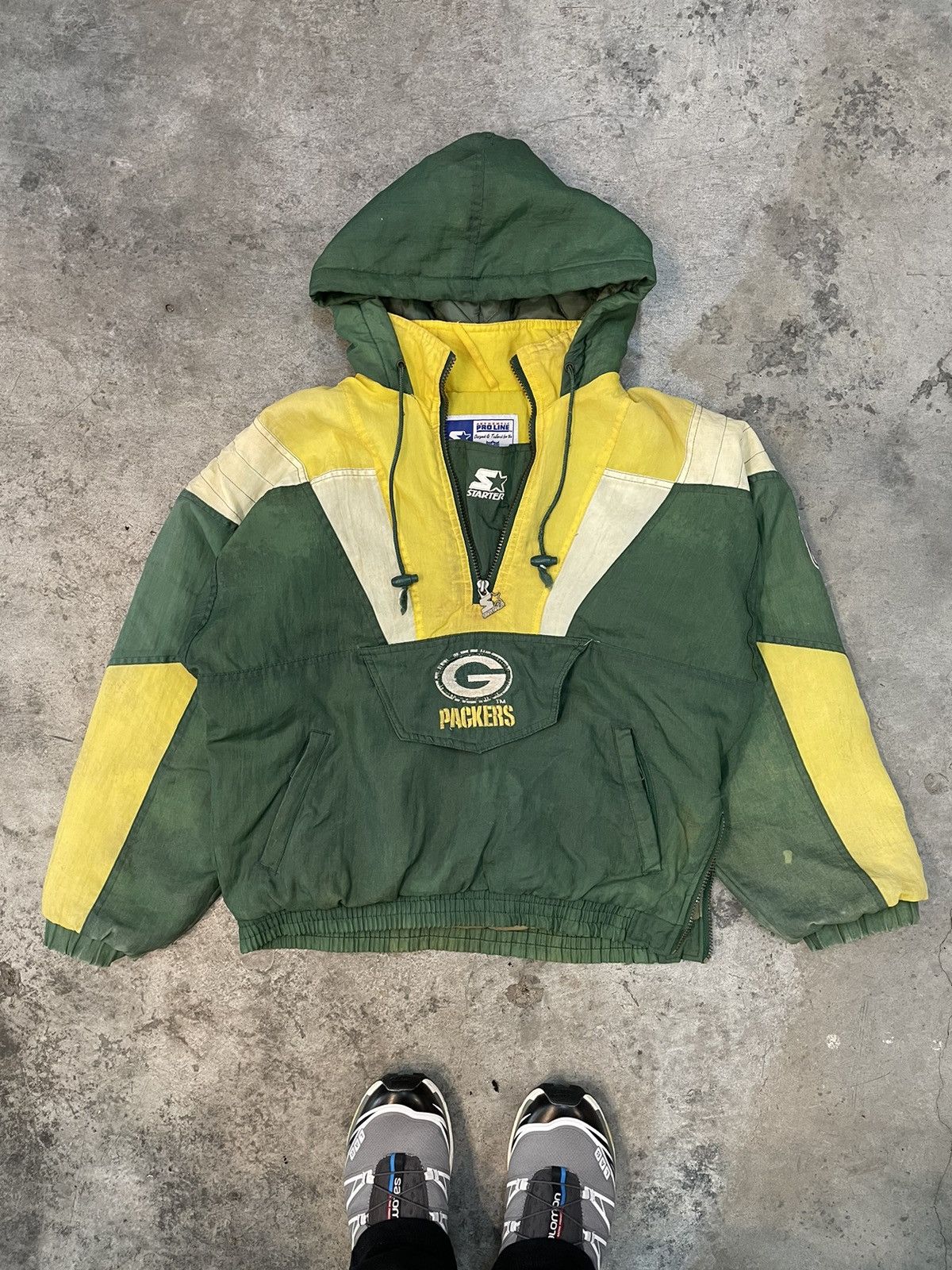 VTG 90s NFL Green Bay Packers Starter Pullover Anorak Jacket