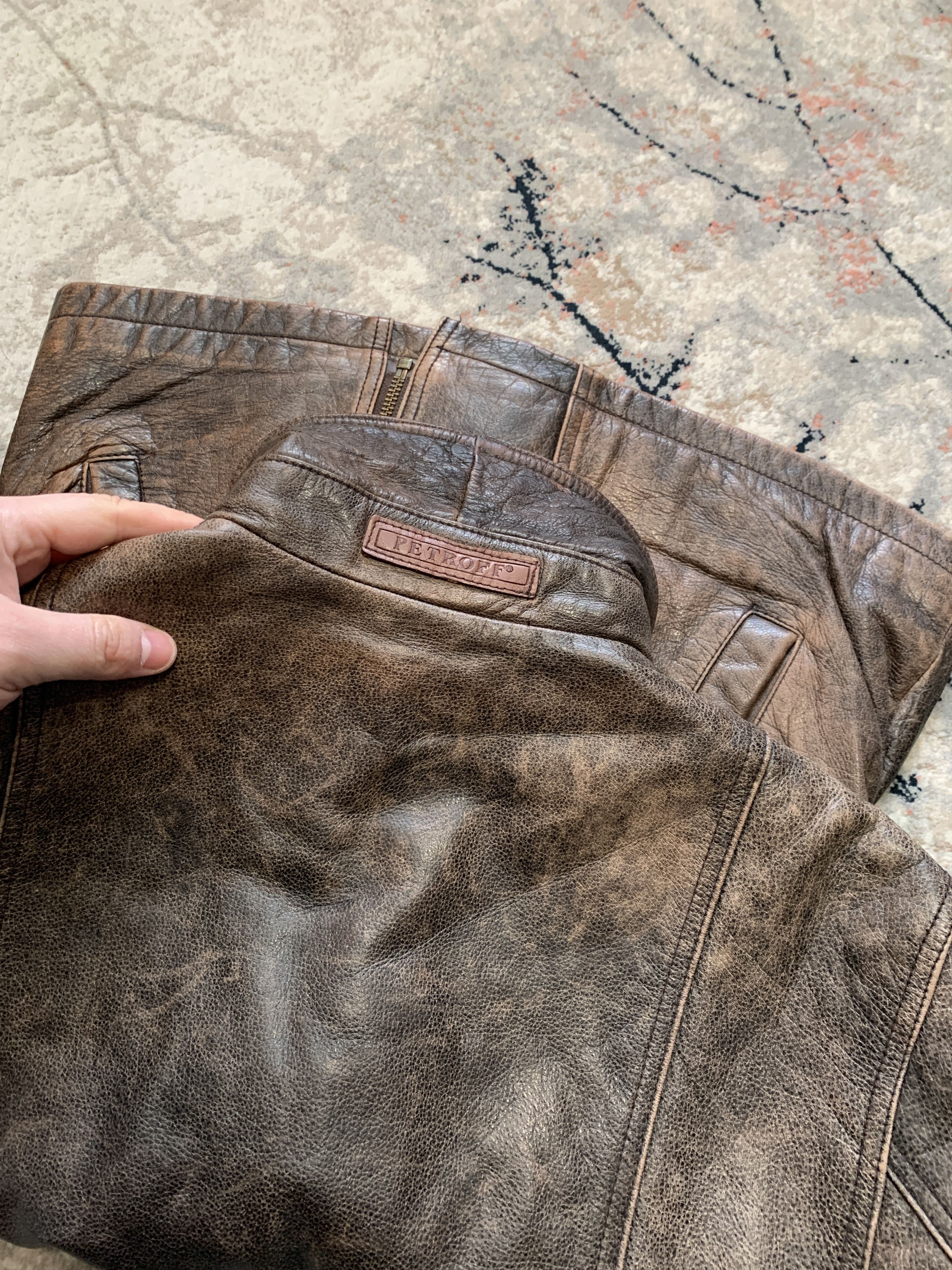 Vintage Petroff Leather Vintage Jacket Size XS / US 0-2 / IT 36-38 - 12 Thumbnail