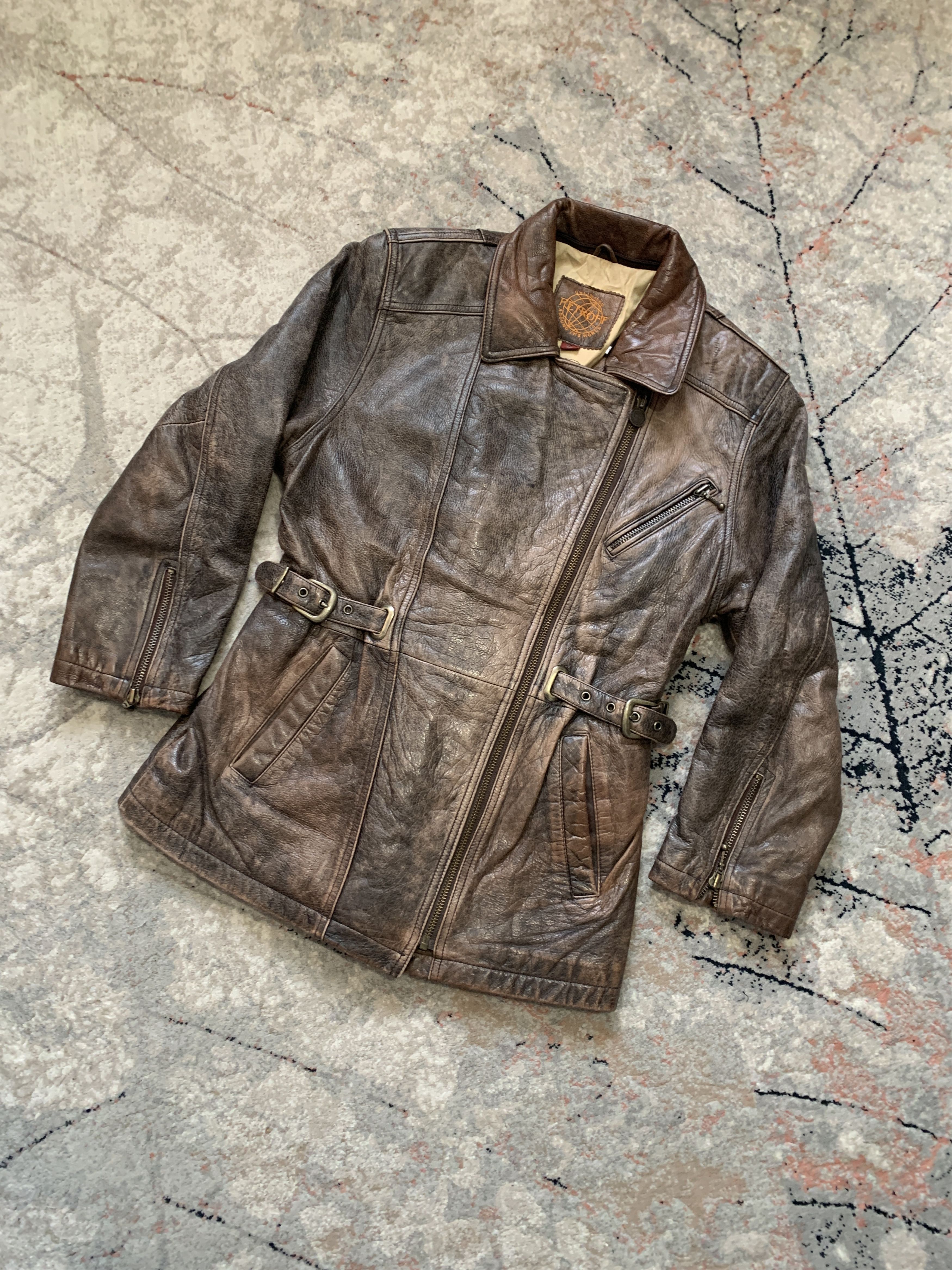 Vintage Petroff Leather Vintage Jacket Size XS / US 0-2 / IT 36-38 - 2 Thumbnail