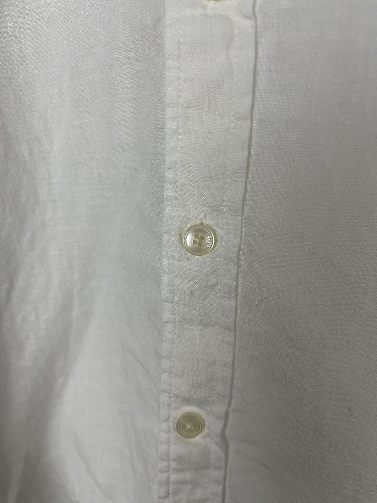 Hackett Hackett London Yarn Dyed Linen white Shirt slim fit Size US XXL / EU 58 / 5 - 5 Thumbnail