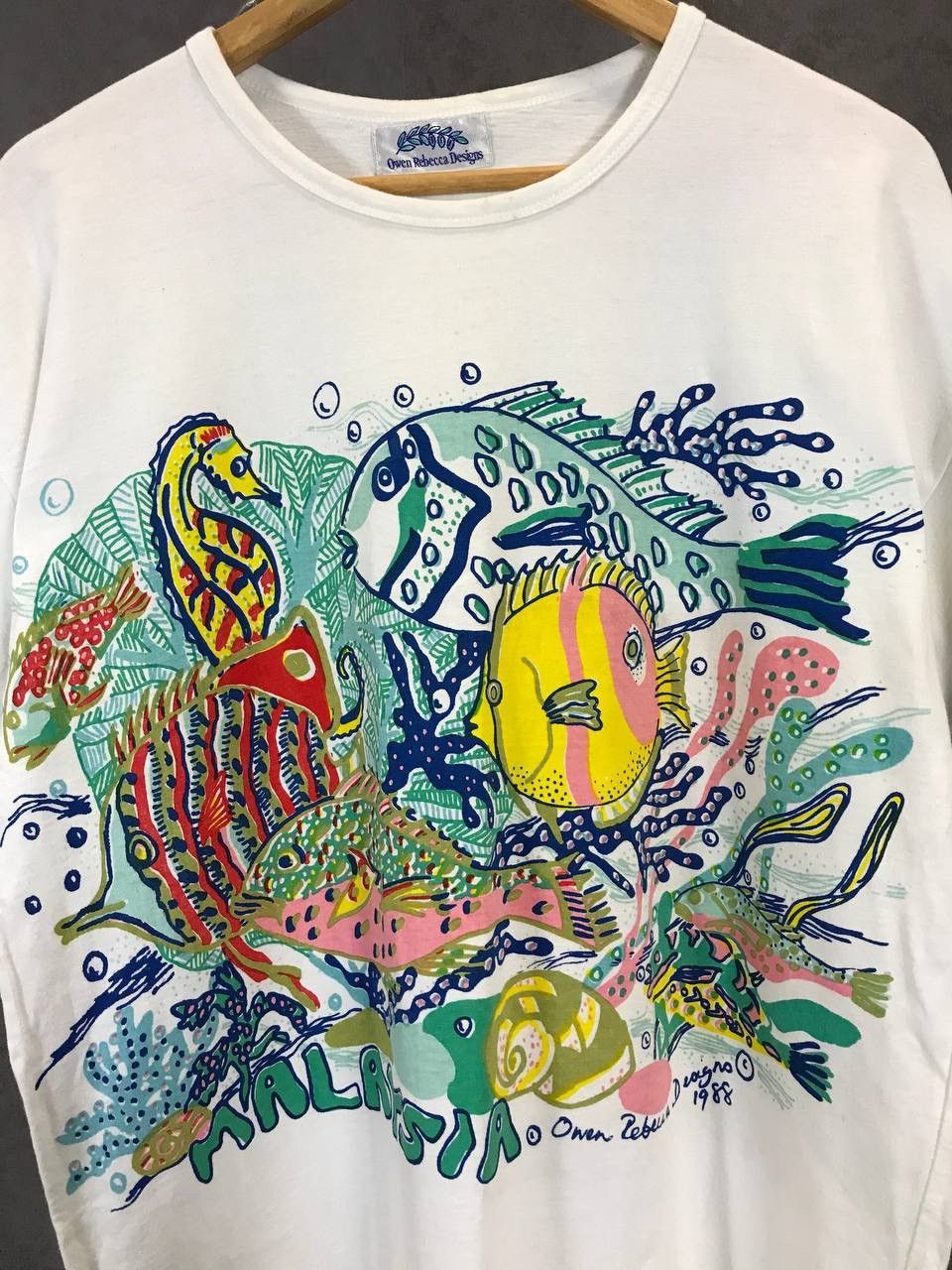 Vintage Owen Rebecca Design 1998 vintage art overprinted tee Size US XL / EU 56 / 4 - 3 Thumbnail