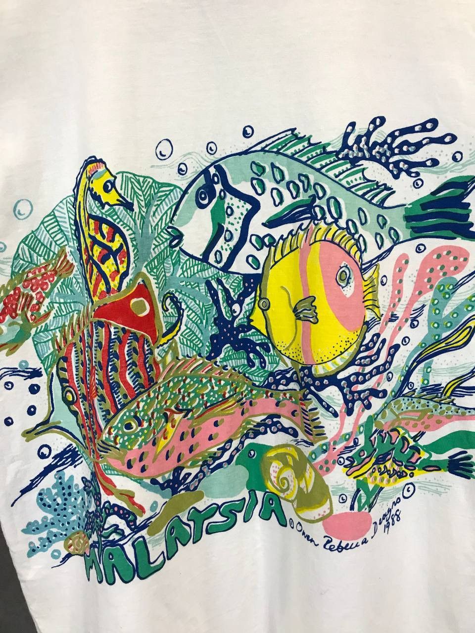 Vintage Owen Rebecca Design 1998 vintage art overprinted tee Size US XL / EU 56 / 4 - 5 Thumbnail
