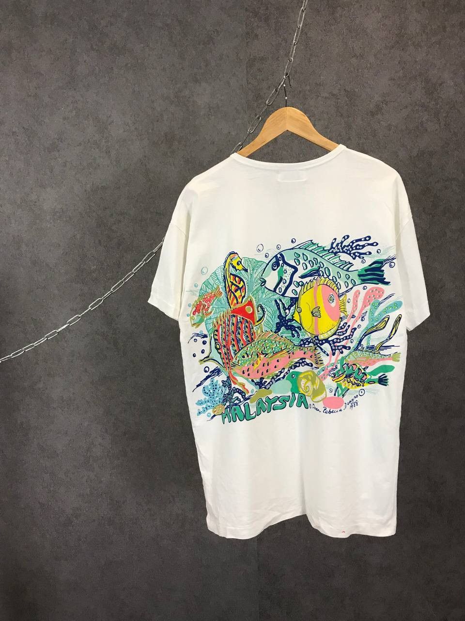 Vintage Owen Rebecca Design 1998 vintage art overprinted tee Size US XL / EU 56 / 4 - 6 Thumbnail