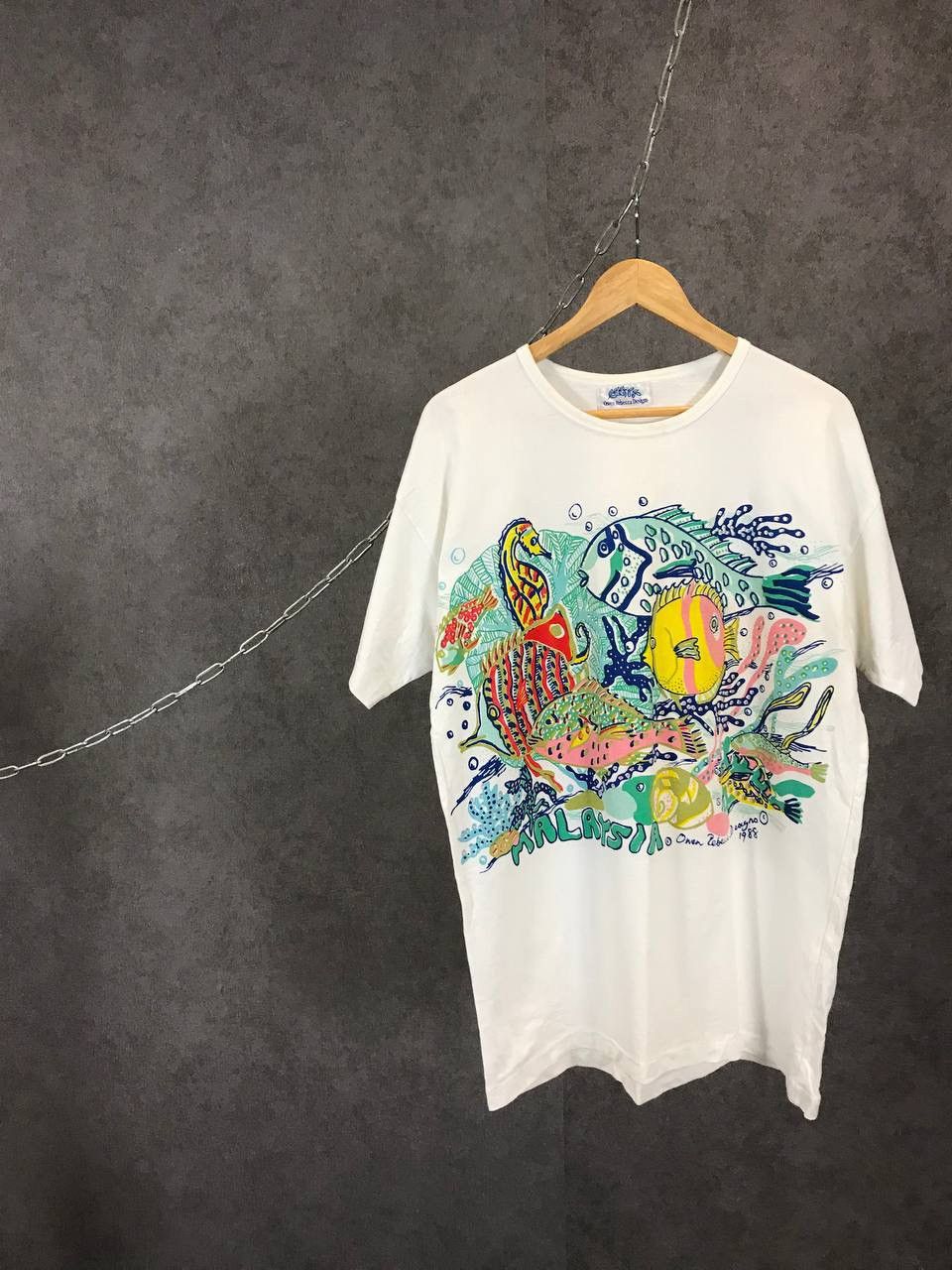 Vintage Owen Rebecca Design 1998 vintage art overprinted tee Size US XL / EU 56 / 4 - 1 Thumbnail