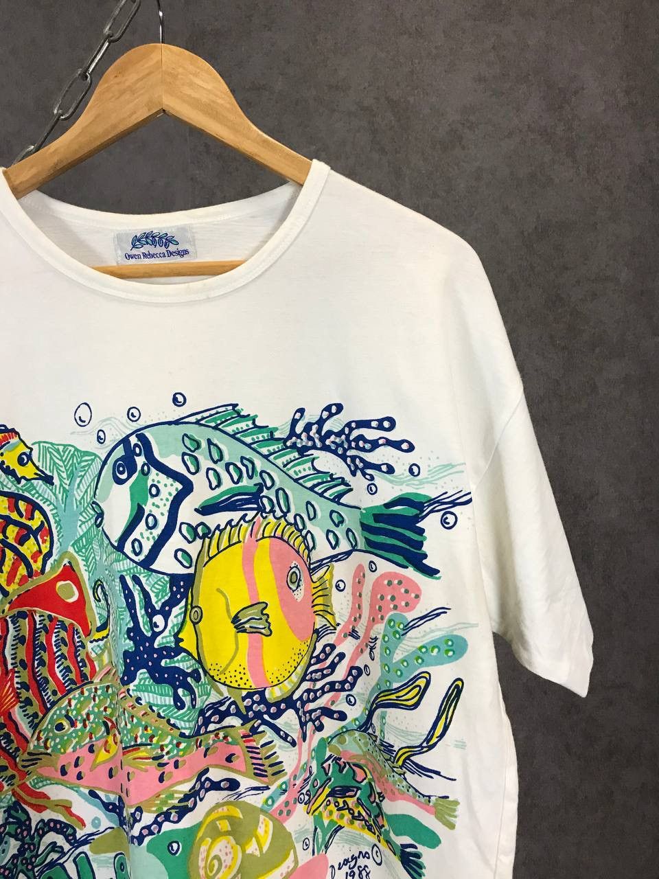 Vintage Owen Rebecca Design 1998 vintage art overprinted tee Size US XL / EU 56 / 4 - 2 Thumbnail