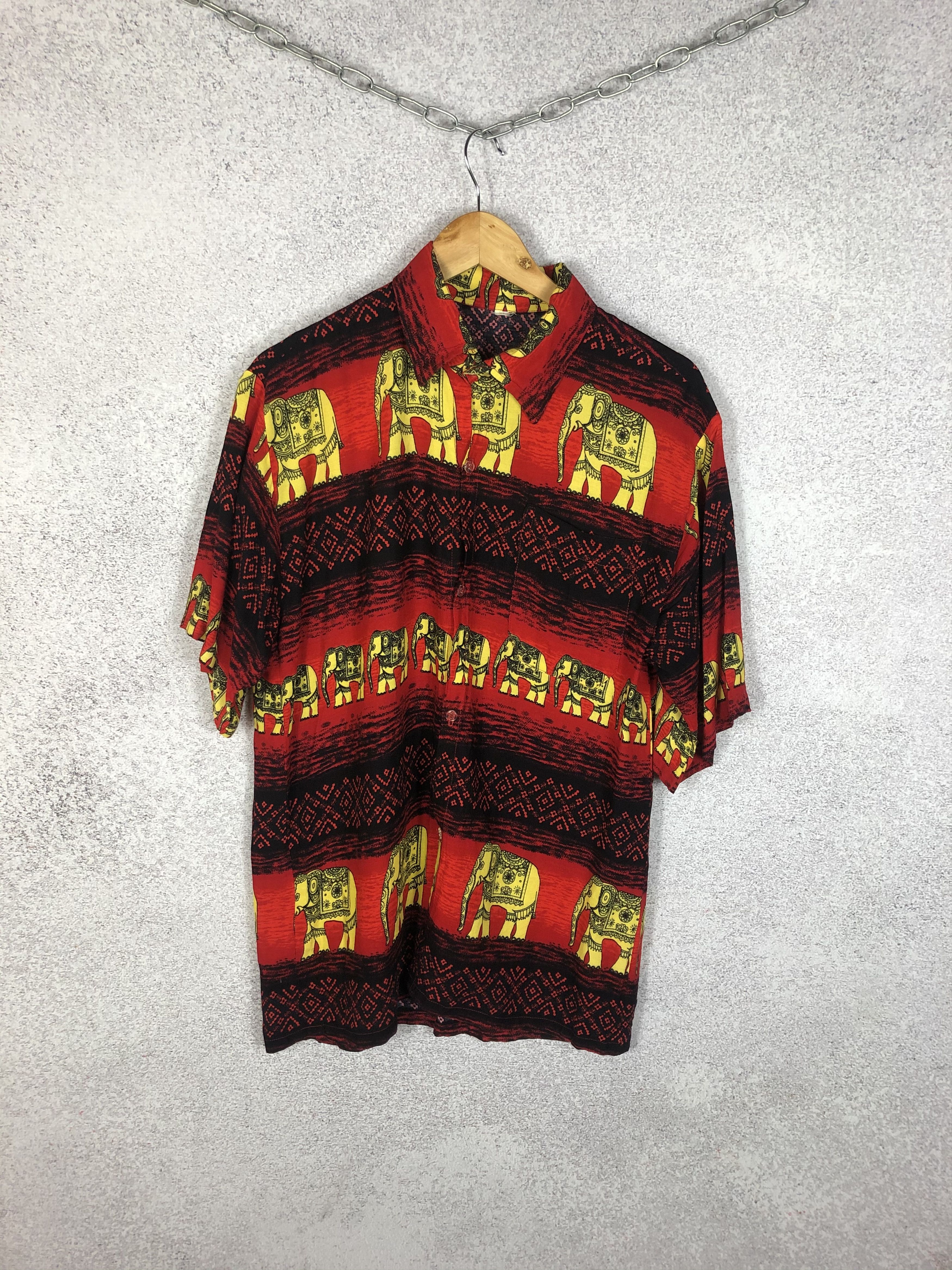 Other Vintage Indian Button Up Shirt Crazy Hawaiian Overprint Size US XL / EU 56 / 4 - 1 Thumbnail